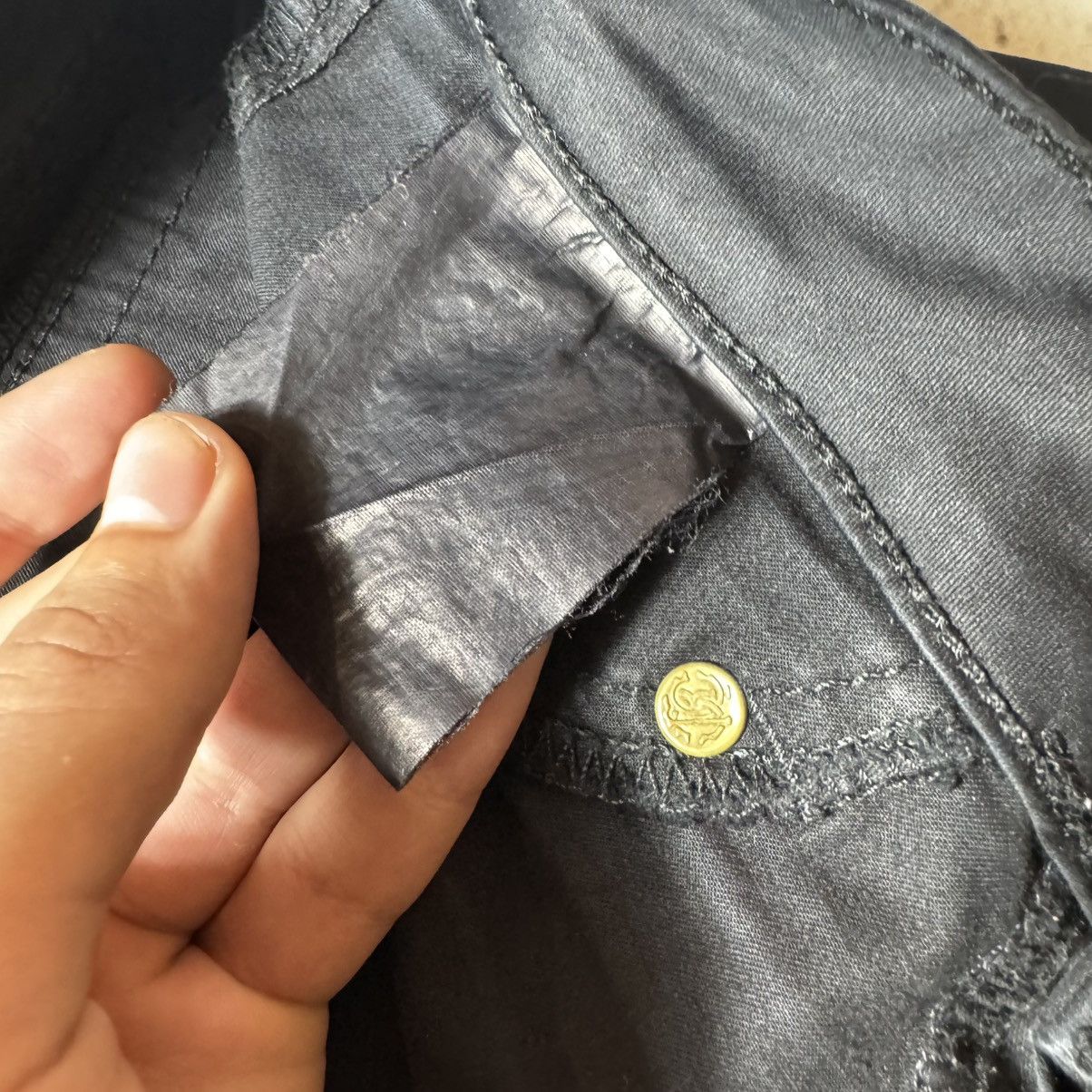 Roberto Cavalli vintage y2k roberto cavalli flared jeans washed black Size 31" - 9 Thumbnail