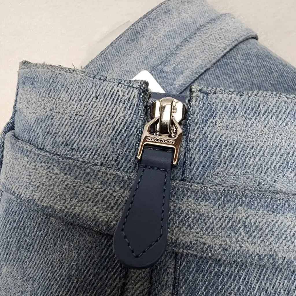 Givenchy Givenchy Shark Lock Biker Ankle Boots in Denim Size US 6 / IT 36 - 9 Thumbnail