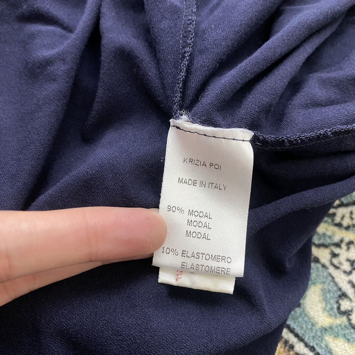 Krizia KRIZIA POI Italian Designer Dark Blue Cardigan Sweatshirt Size S / US 4 / IT 40 - 6 Thumbnail