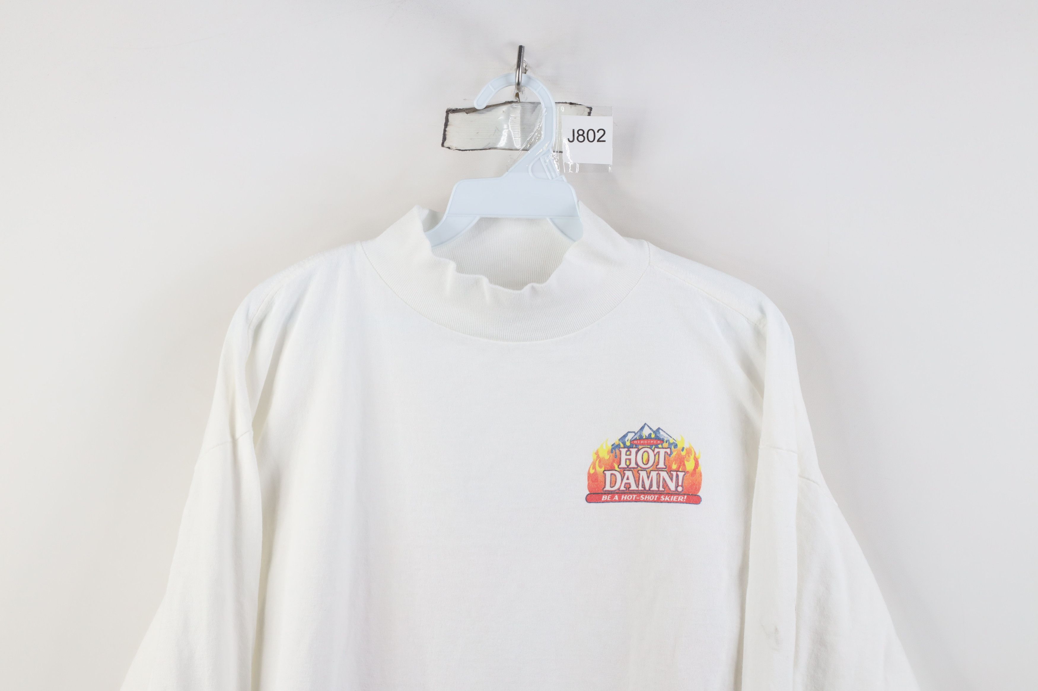 Vintage Vintage 90s Streetwear Mock Neck Long Sleeve T-Shirt USA Size US XL / EU 56 / 4 - 2 Thumbnail