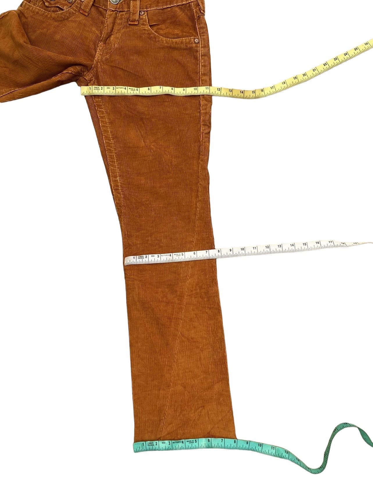 True Religion Vintage 2000s True Religion #803 Orange Corduroy Flare Pant Size US 28 / EU 44 - 4 Thumbnail
