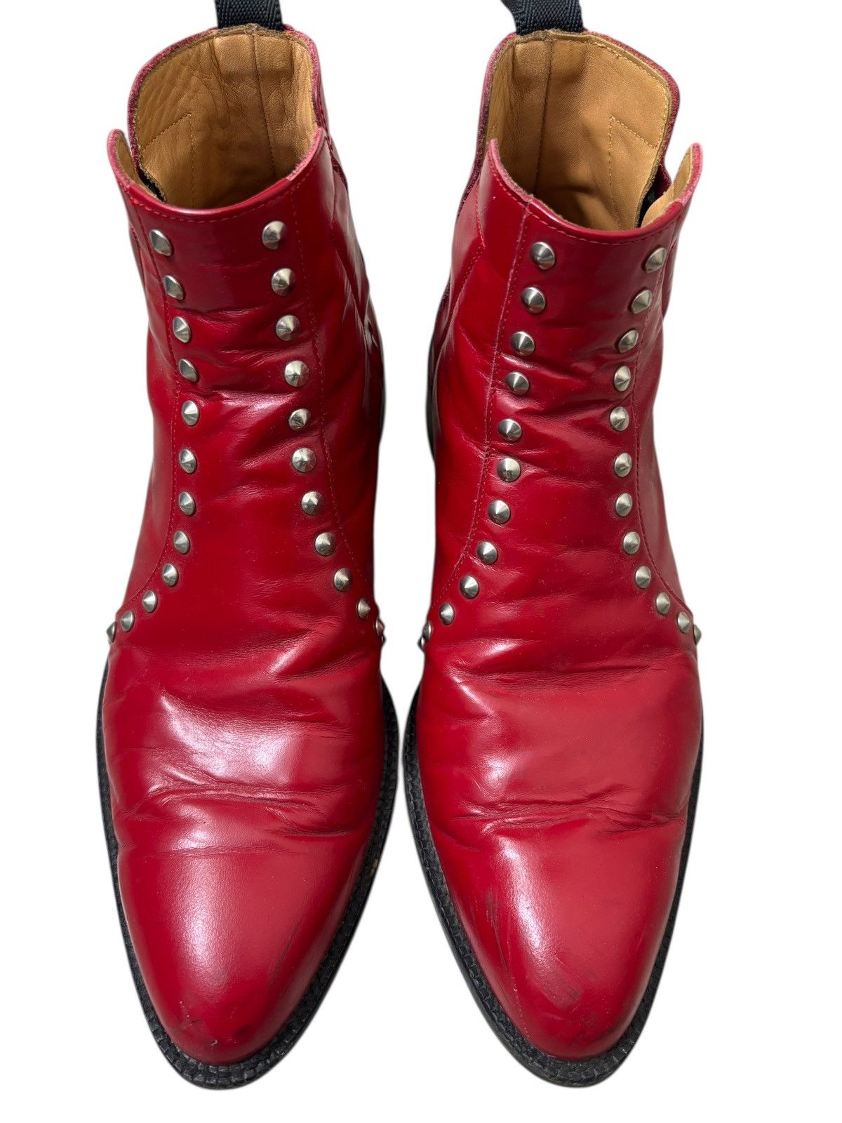 Comme des Garcons Homme Plus AW00 studded red pull on boots Size US 8 / EU 41 - 8 Thumbnail