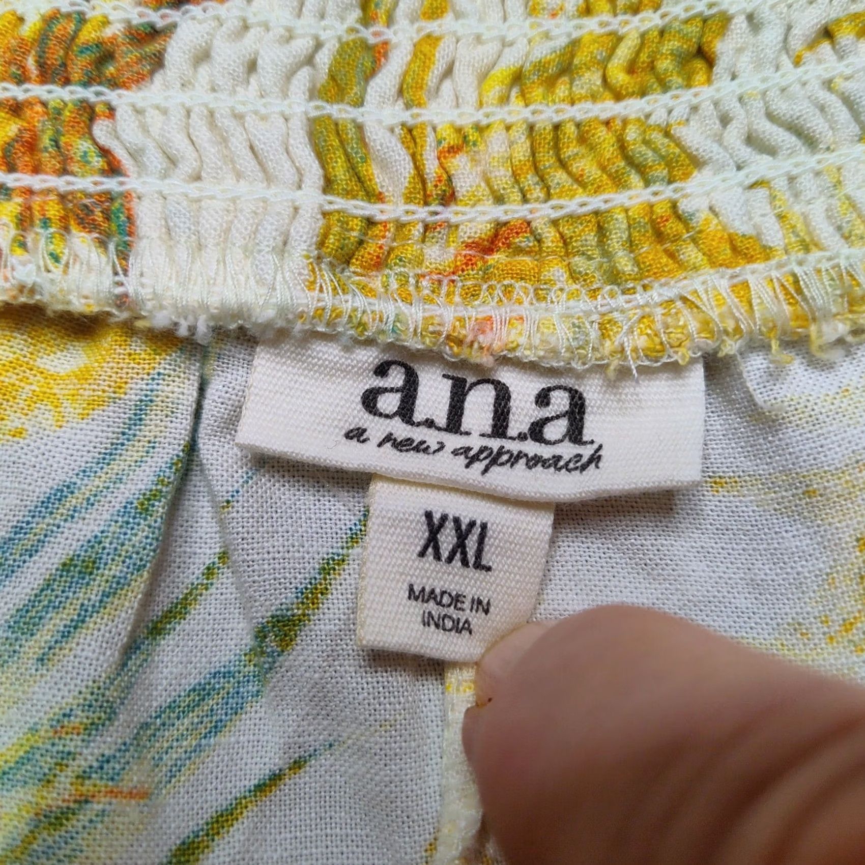 Vintage ANA Women 2XL Allover Pineapple Print Rayon Linen Blend Pull-On Shorts NEW Size 40" / US 18 - 7 Thumbnail