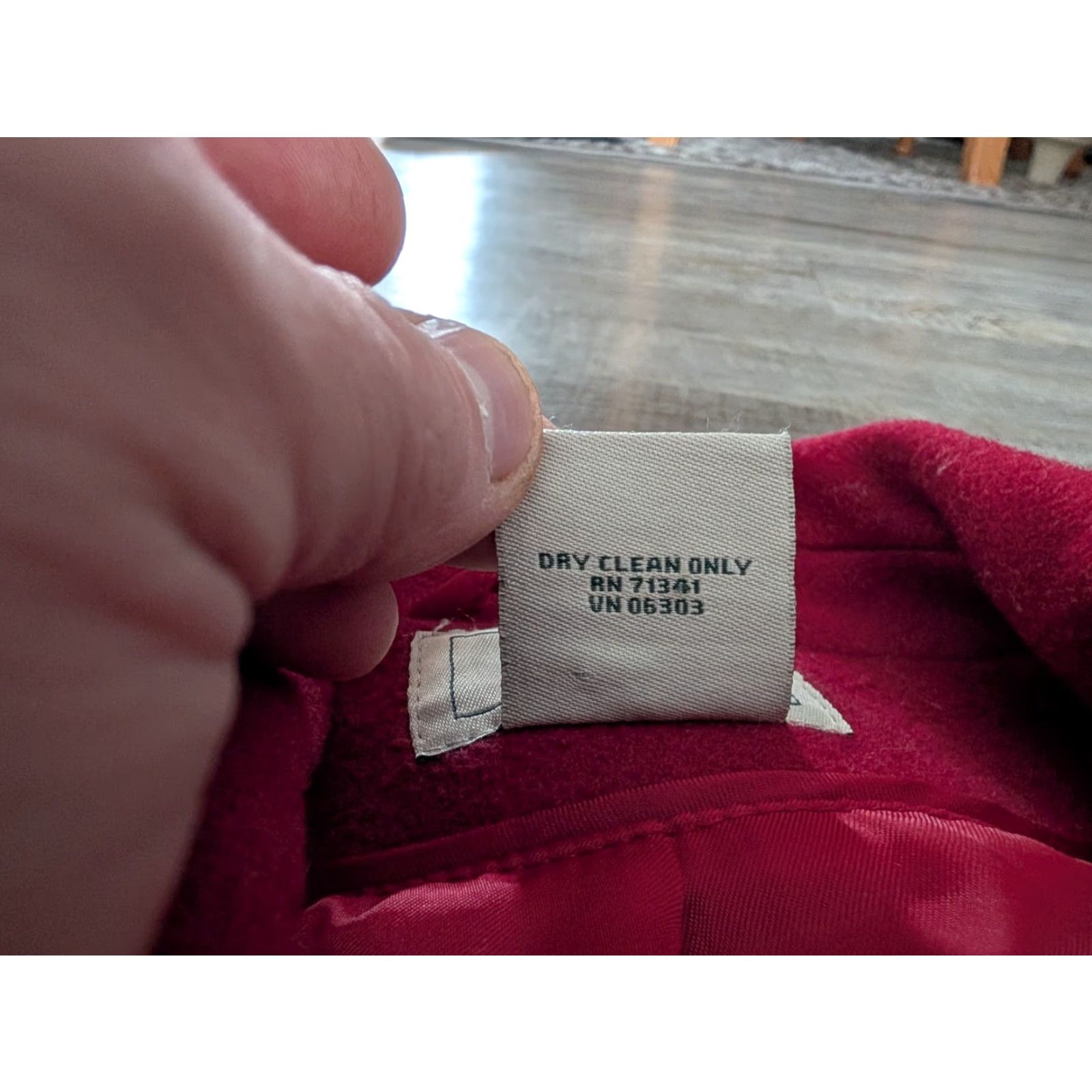 Vintage L.L.Bean Coat Womens 6 Regular Red Lambswool Thinsulate Lined Button Winter Coat Size M / US 6-8 / IT 42-44 - 7 Thumbnail