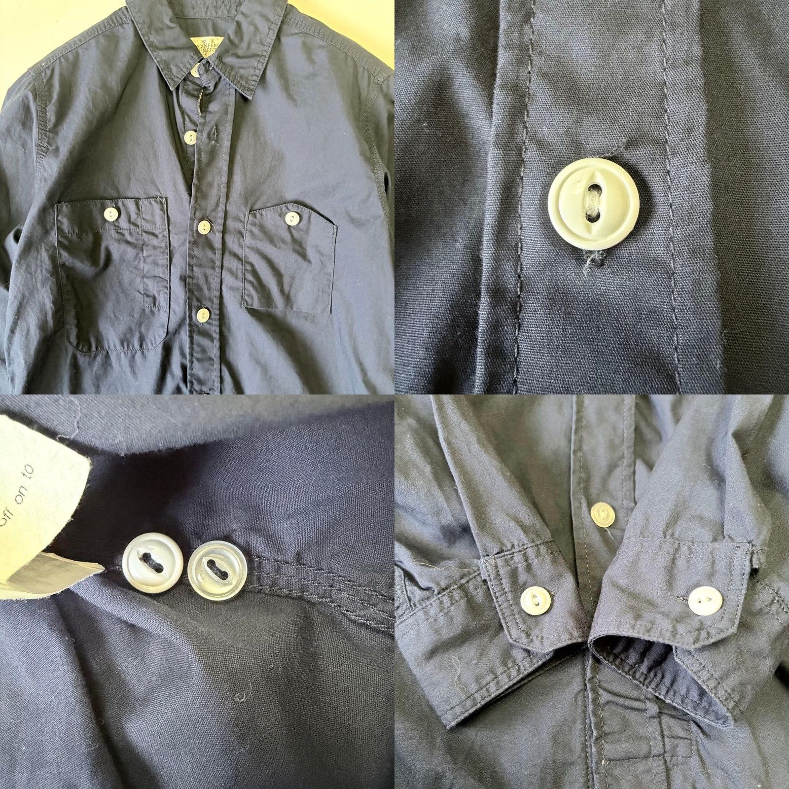 Engineered Garments Engineered Garments Work Shirt Navy Cotton Long Sleeve Size 1 Men's Pre-owned Size US S / EU 44-46 / 1 - 8 Thumbnail