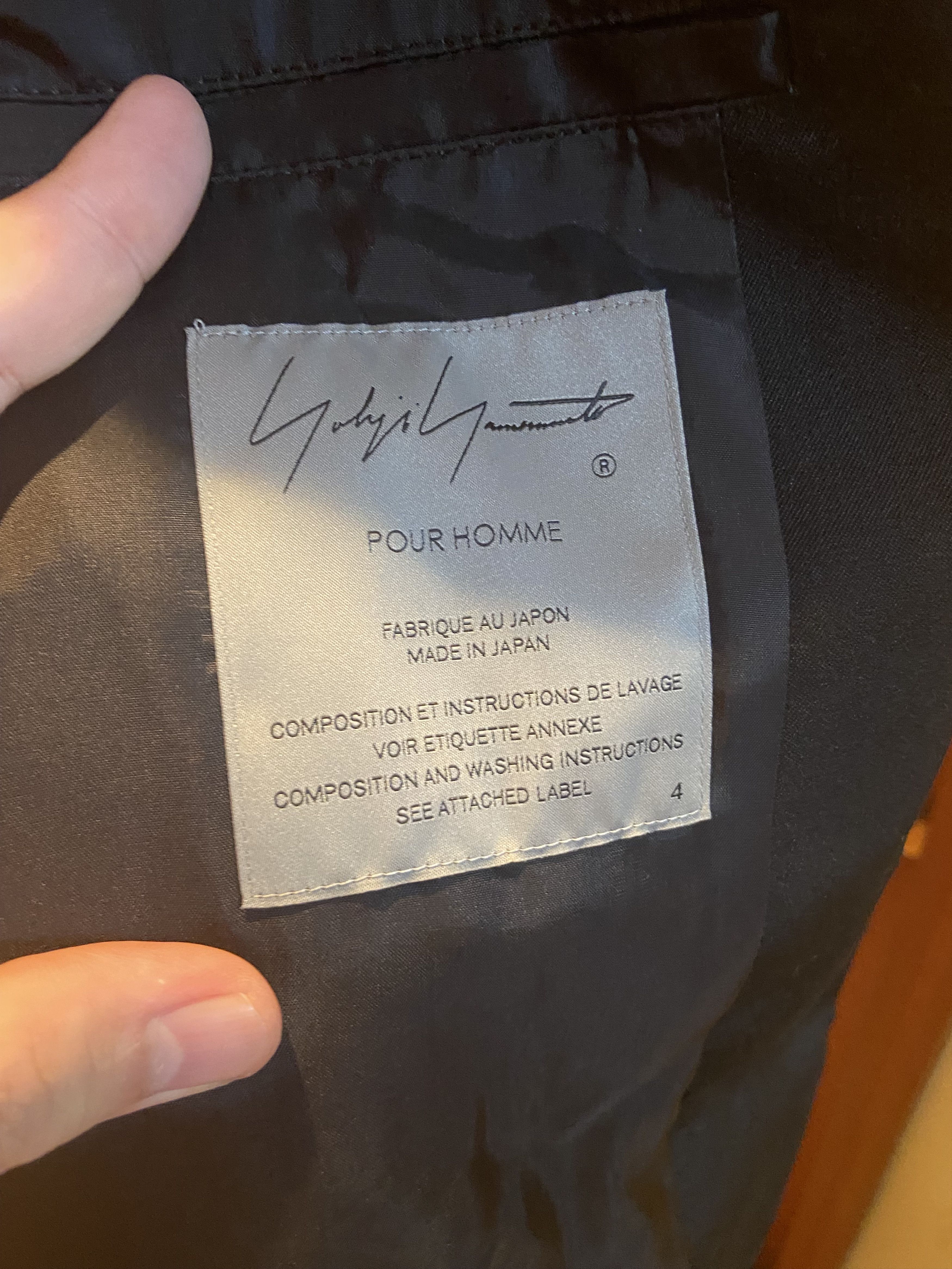 Yohji Yamamoto Yohji Yamamoto 11aw Front Karasu Coat (Replica) Size US XL / EU 56 / 4 - 6 Thumbnail