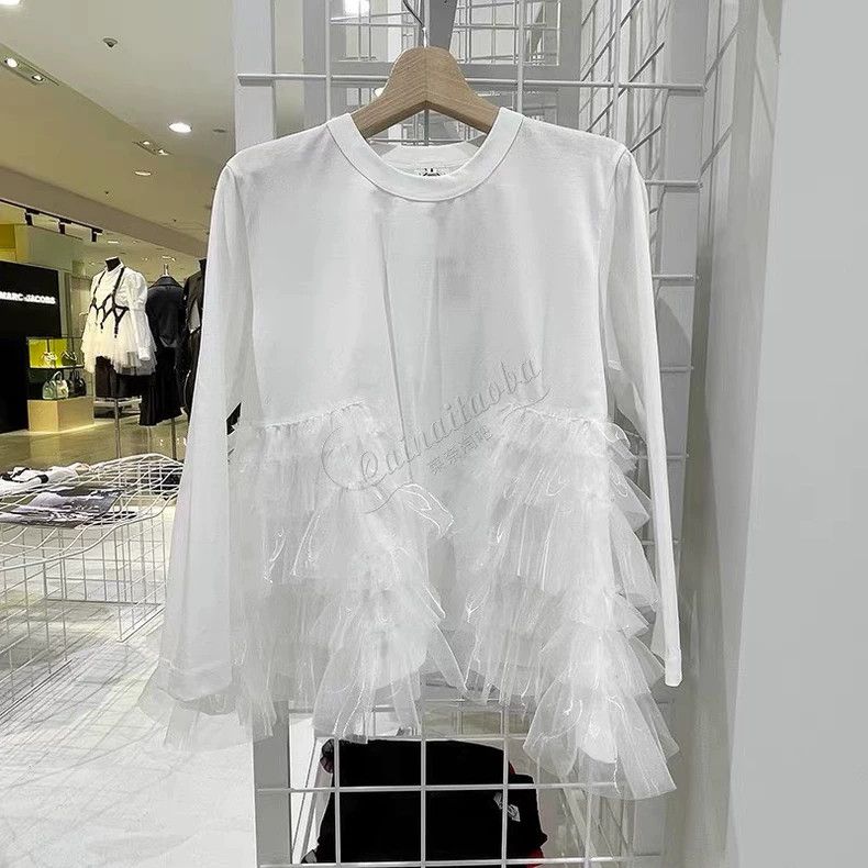 Comme des Garcons Comme Des Garcons Long sleeve T-shirt with cotton trim pan Size S / US 4 / IT 40 - 2 Thumbnail