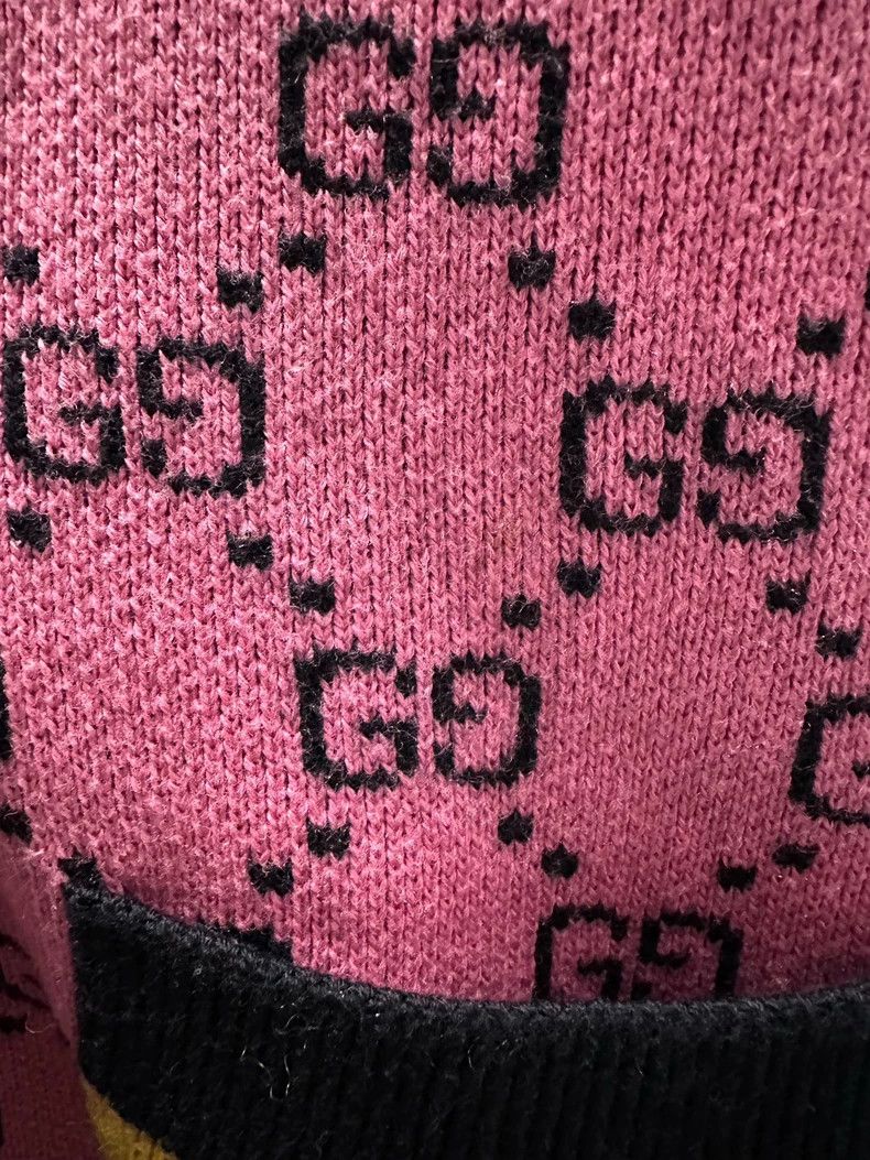 Gucci Gucci Double G full-print colour-blocked wool cardigan coa Size M / US 6-8 / IT 42-44 - 4 Thumbnail