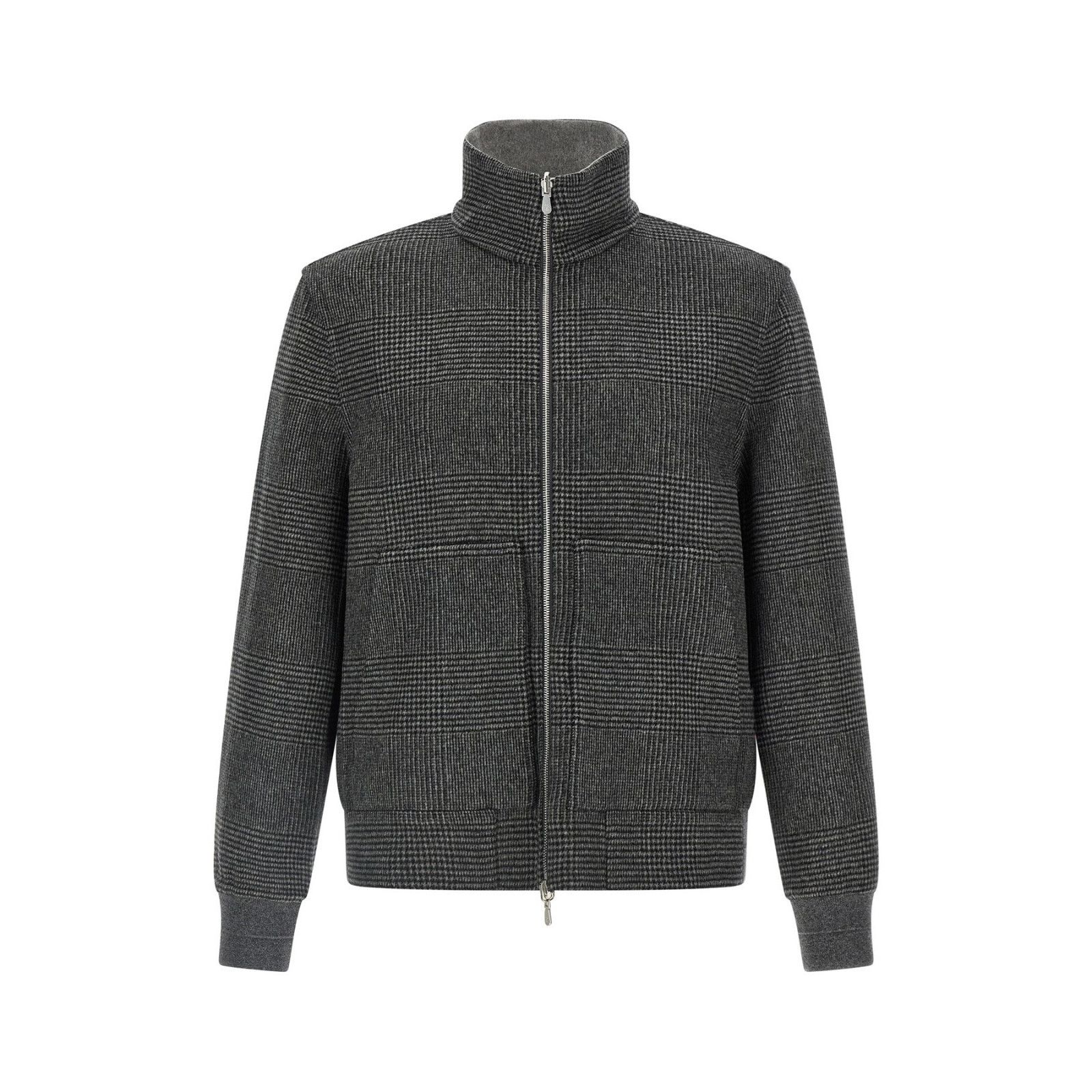 Brunello Cucinelli BRUNELLO CUCINELLI $9900 Dark Gray Cashmere Reversible Bombe Size US XXL / EU 58 / 5 - 1 Thumbnail