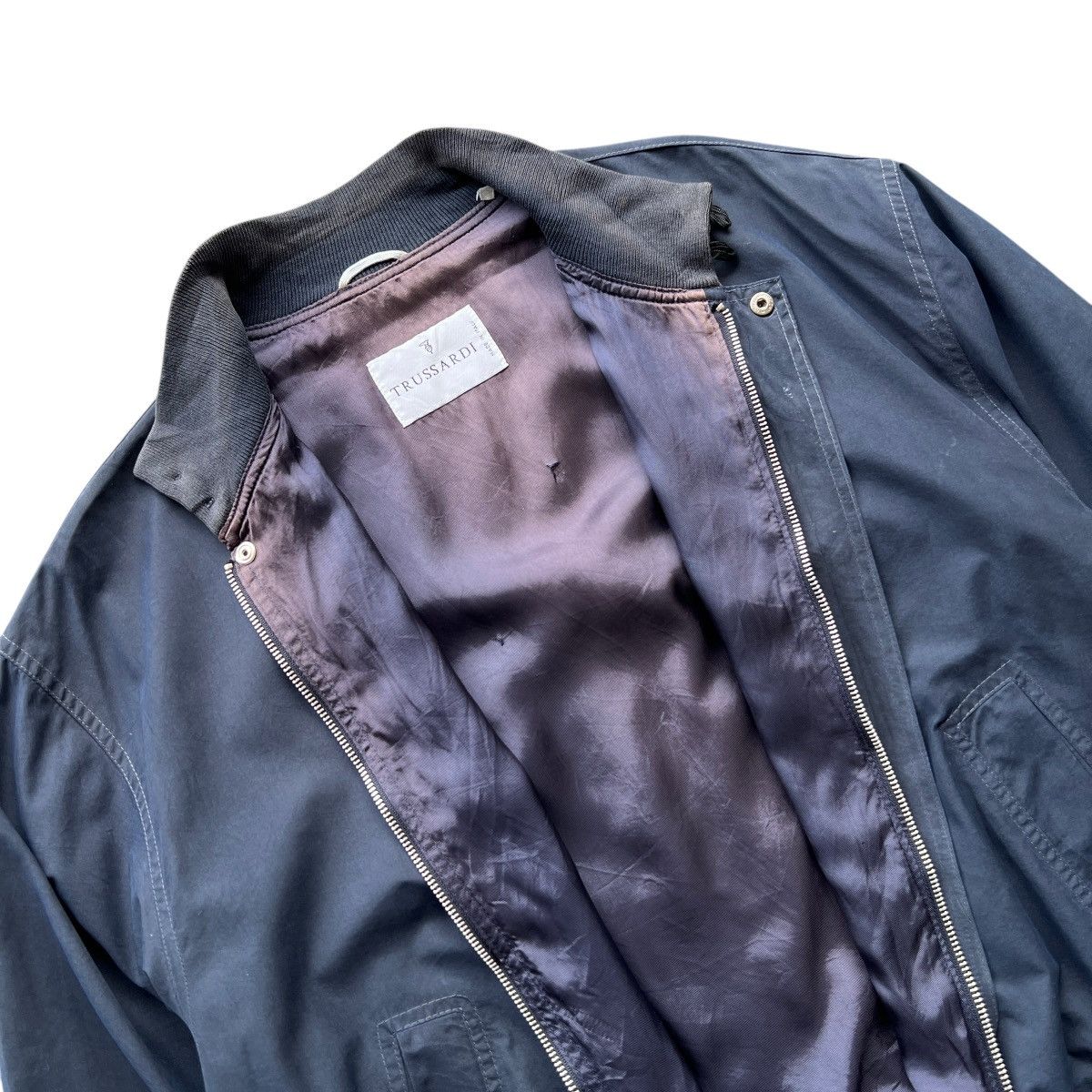Trussardi Vintage Trussardi Rowing Gold Medal Navy Blue Bomber jacket Size US M / EU 48-50 / 2 - 10 Thumbnail