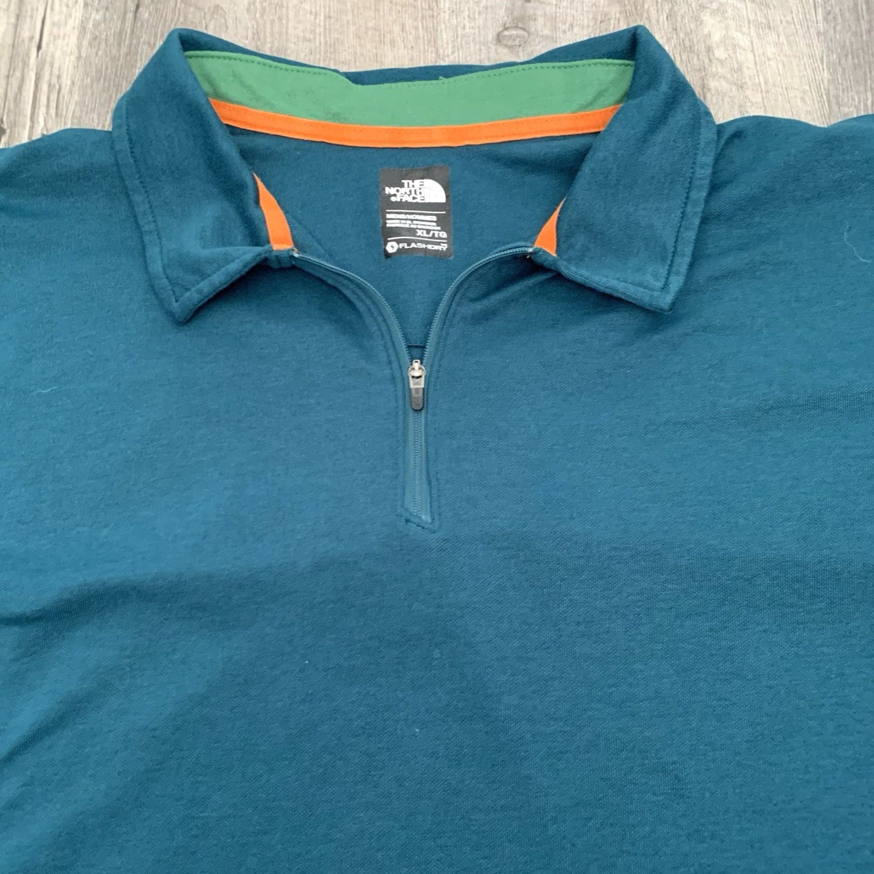 The North Face The North Face Shirt Mens XL Green Polo Zip Up Flash Dry Recycled Polyester Wick Size US XL / EU 56 / 4 - 7 Thumbnail