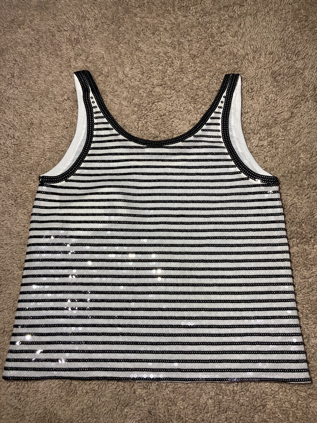 Celine × Hedi Slimane New AW23 Celine Sequin Tank Top Black
