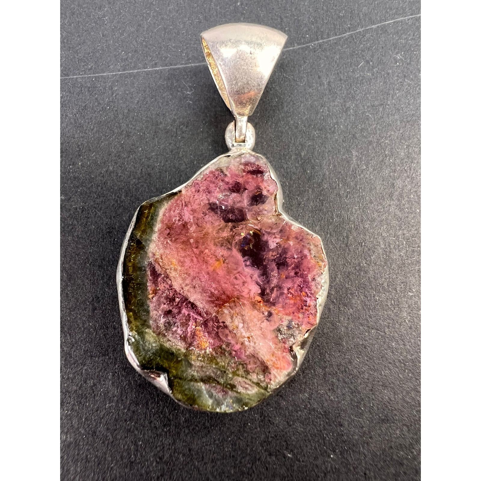Other NEW Watermelon tourmaline sterling silver pendant 6.17 grams Size ONE SIZE - 1 Thumbnail