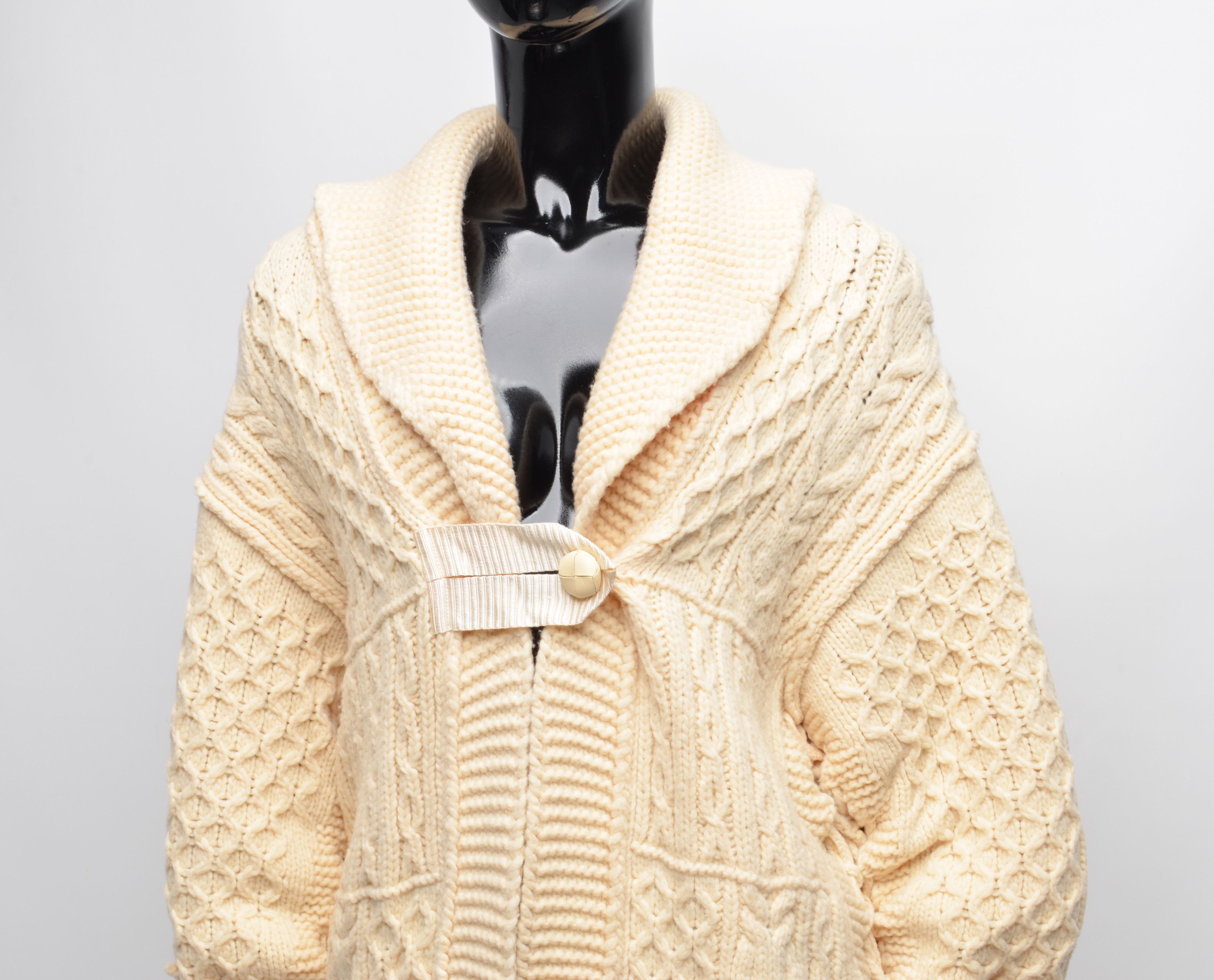 Philosophy di Lorenzo Serafini Philosophy di Lorenzo Serafini Cable Knit Wool Cardigan Size L / US 10 / IT 46 - 2 Thumbnail