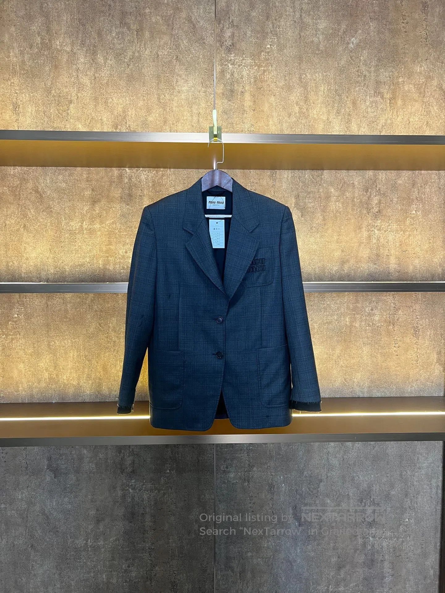 Miu Miu Miu Miu Fake Two-Piece Sleeve Patchwork Blazer| Size XS / US 0-2 / IT 36-38 - 1 Thumbnail