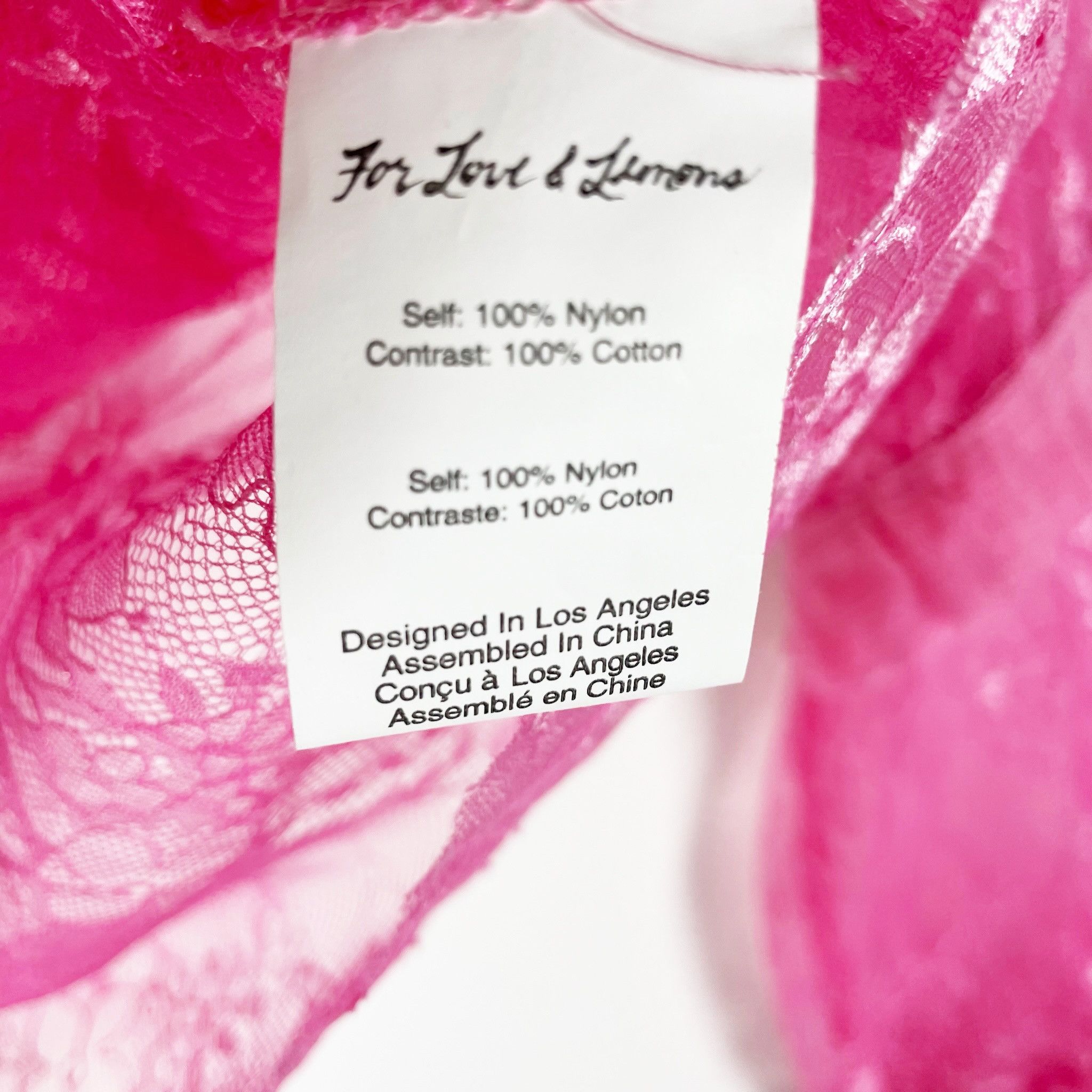 For Love & Lemons For Love And Lemons Sheer Pink Allover Lace Size S / US 4 / IT 40 - 3 Thumbnail