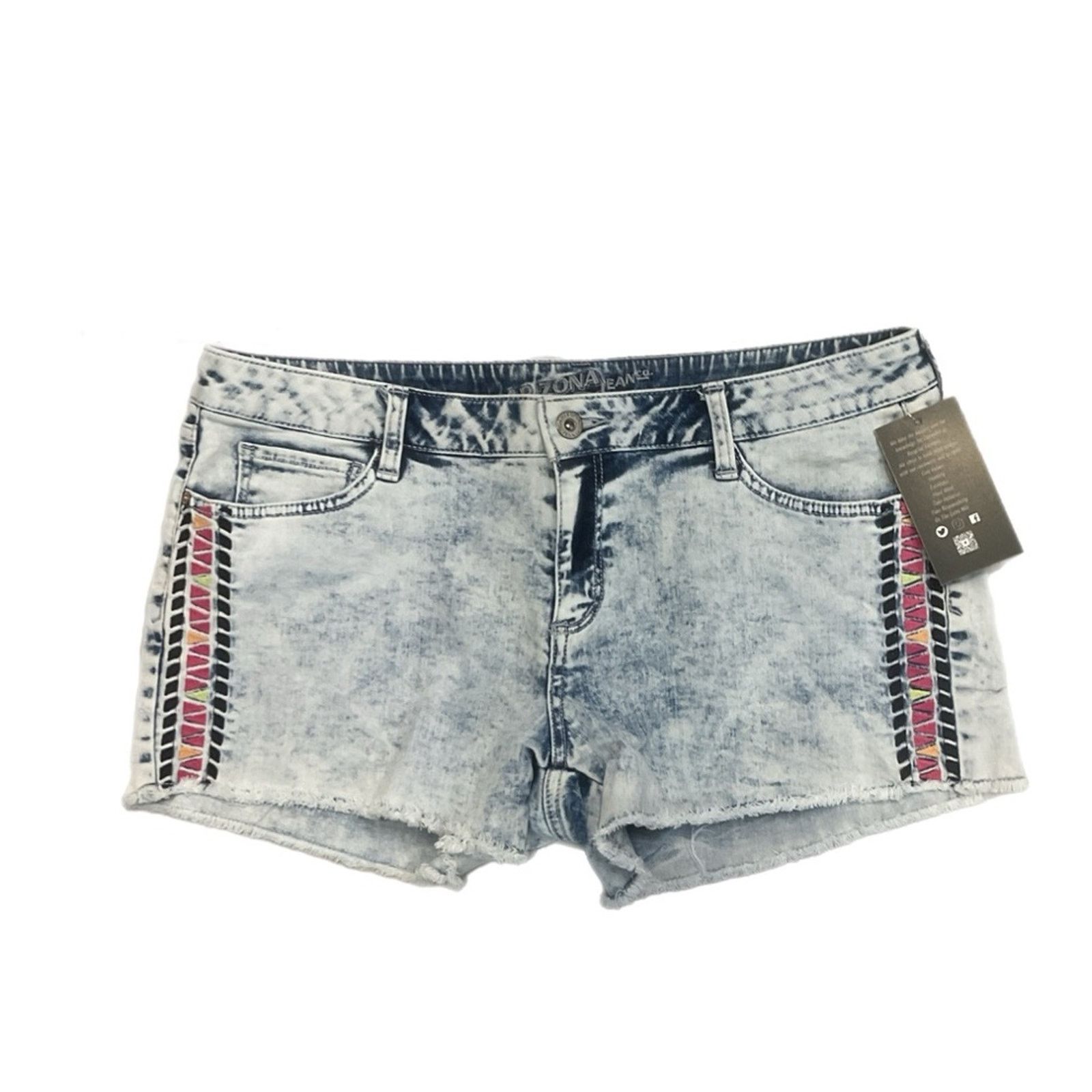 Vintage Arizona Women’s Jean Shorts Embroidered Size 34" / US 12 / IT 48 - 1 Thumbnail
