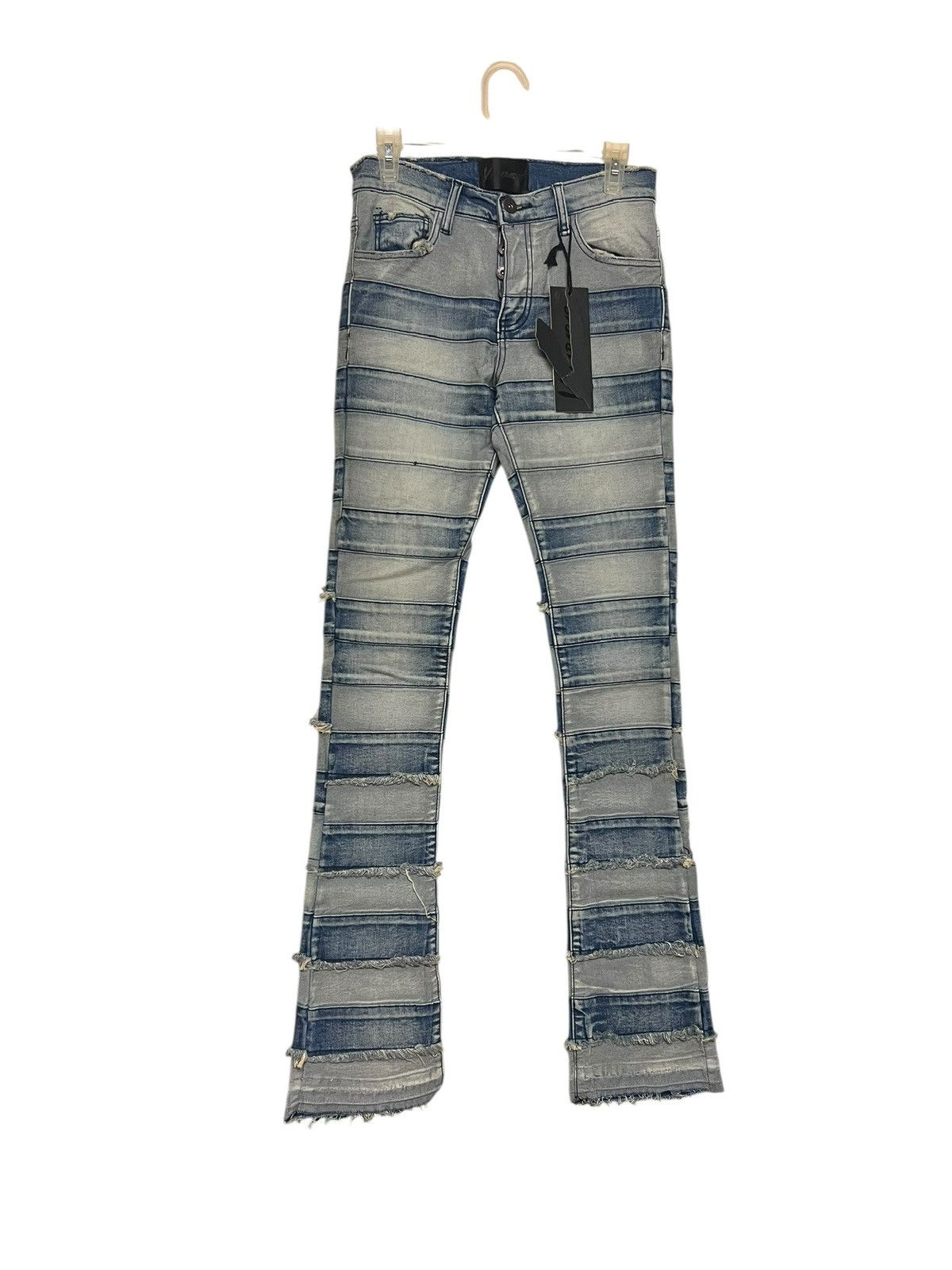 Valabasas Valabasas Stacked Distressed Denim Blue Multi Jeans Sz 30 Size US 30 / EU 46 - 3 Thumbnail