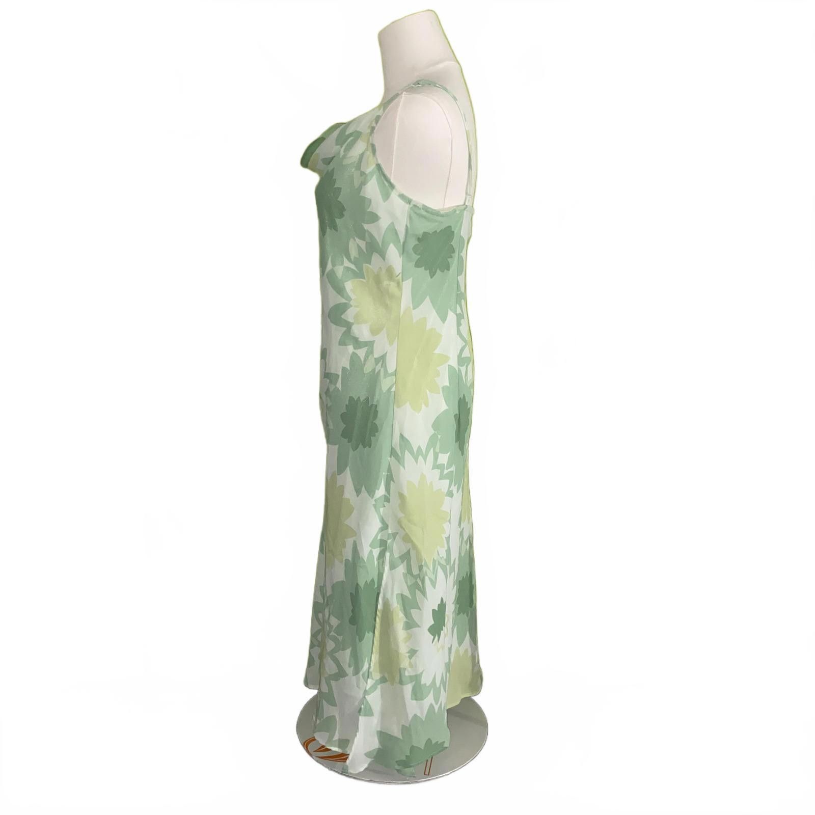 Express Vintage Y2k Green Floral Midi Dress Size 7/8 Size M / US 6-8 / IT 42-44 - 2 Thumbnail