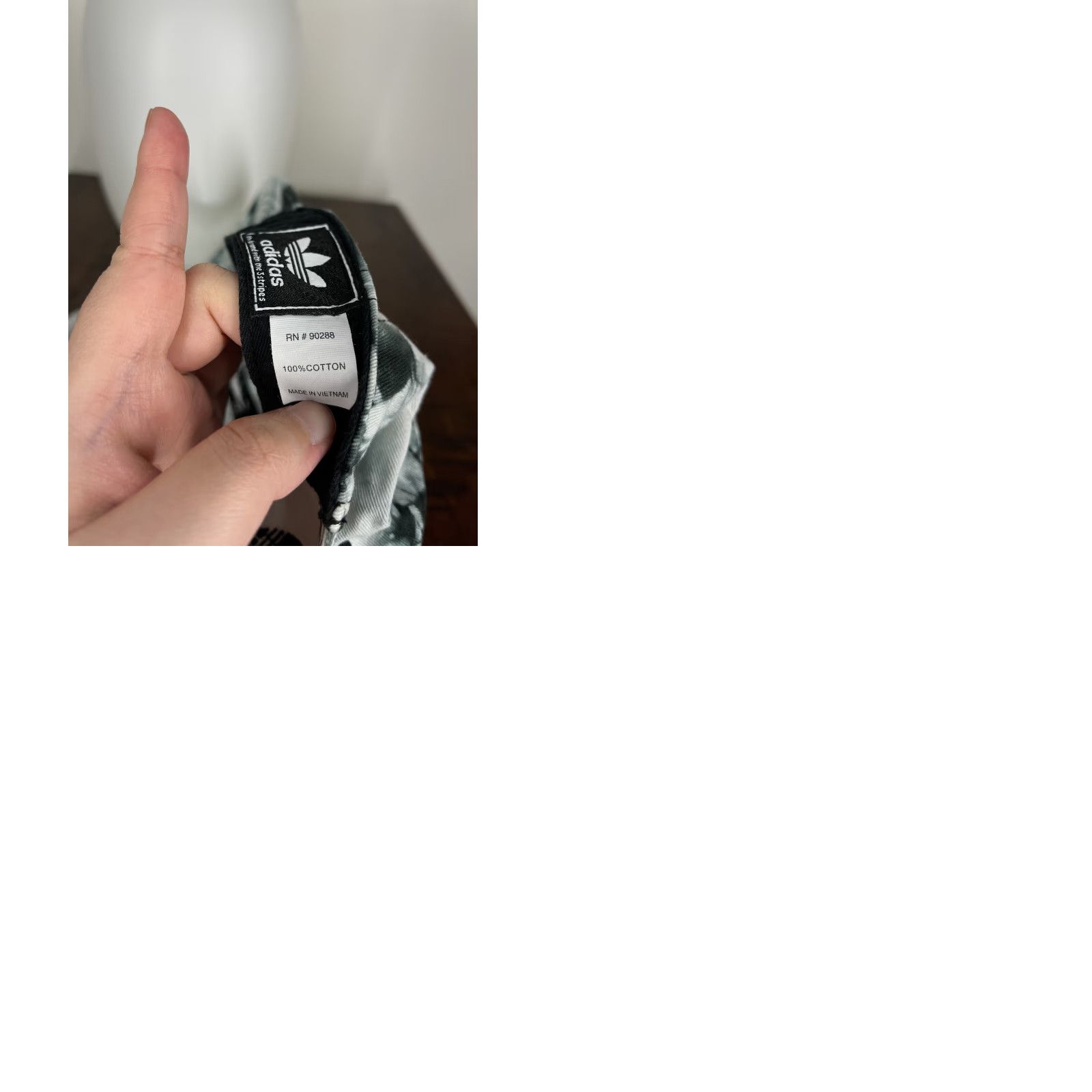 Adidas Adidas Hat Cap Strap Back Adult One Size White Black Tie Dye 100% Cotton Twill Size ONE SIZE - 9 Thumbnail