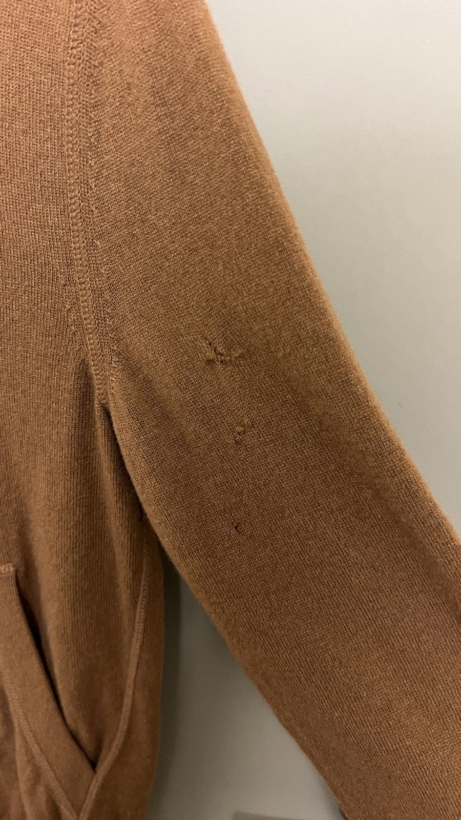 Ermenegildo Zegna Zegna Drawstring Knitted Cashmere Hoodie Foliage Brown Men’s Size US M / EU 48-50 / 2 - 5 Thumbnail