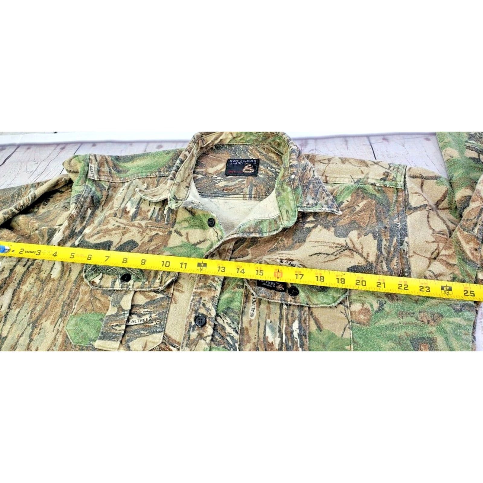 Realtree VINTAGE Rattler's Brand Real Tree Camo Flannel Shirt Mens Sz Lrg Size US XL / EU 56 / 4 - 4 Thumbnail