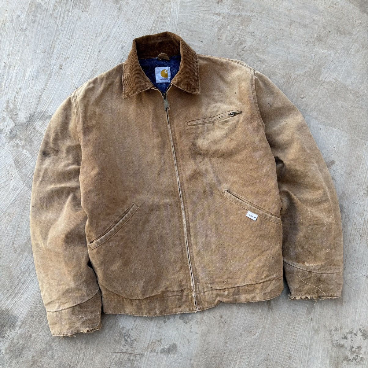 Carhartt Rare💥Vintage 90s Carhartt Detroit Jacket BRN Size US S / EU 44-46 / 1 - 1 Thumbnail