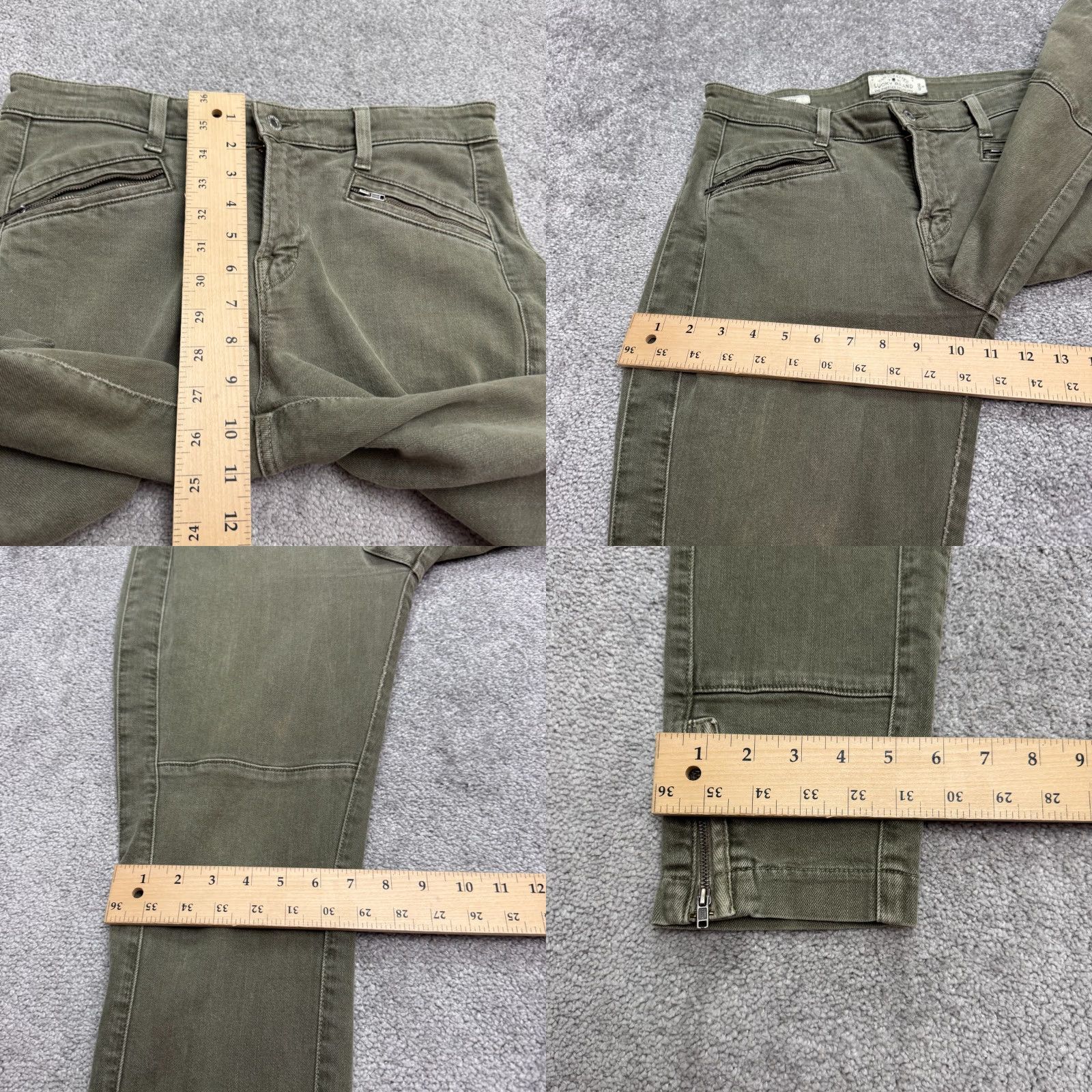 Lucky Brand Lucky Brand Brooke Skinny Jeans Womens 10 Olive Green High Rise Denim City Outdoor Comfort Stretch Size 32" / US 10 / IT 46 - 10 Thumbnail