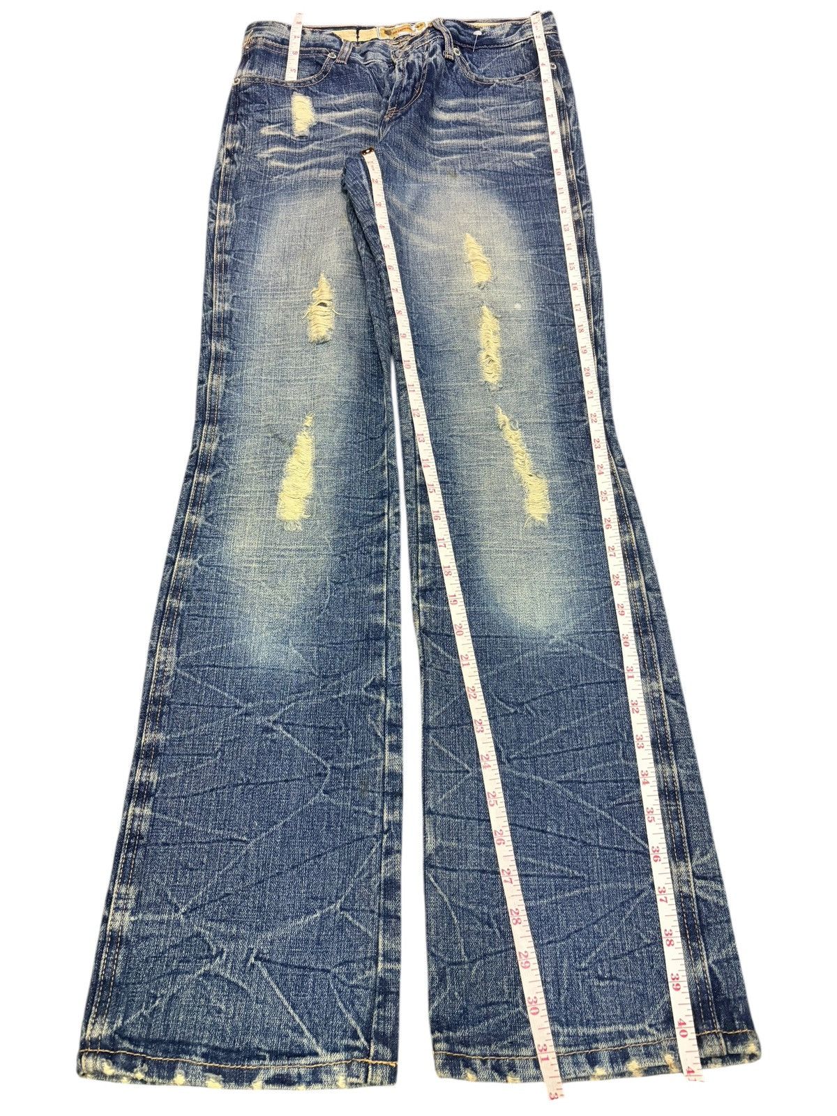 Diesel Vintage Japanese Brand Rusty Wash Distressed Flare Jeans Size 28" / US 6 / IT 42 - 7 Thumbnail