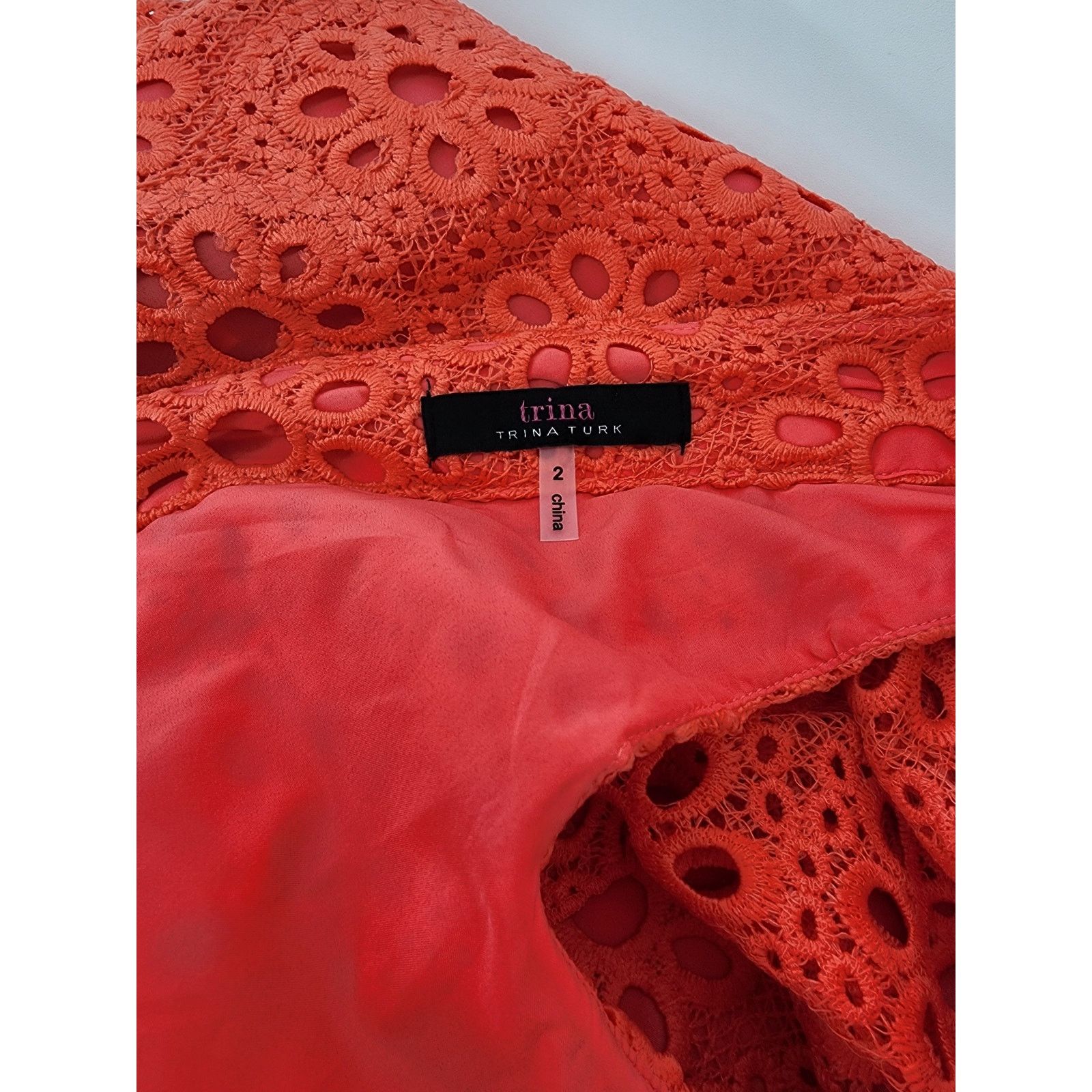 Trina Turk trina Trina Turk Neriah Coral Lace Mini Dress Women's Size 2 Size XS / US 0-2 / IT 36-38 - 6 Thumbnail