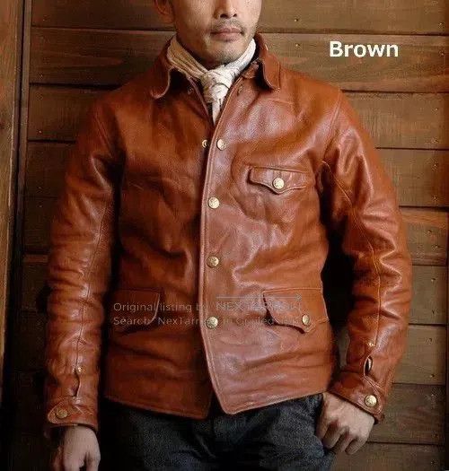 Other Sturdy Cowhide Driving Leather Jacket. Size US M / EU 48-50 / 2 - 8 Thumbnail