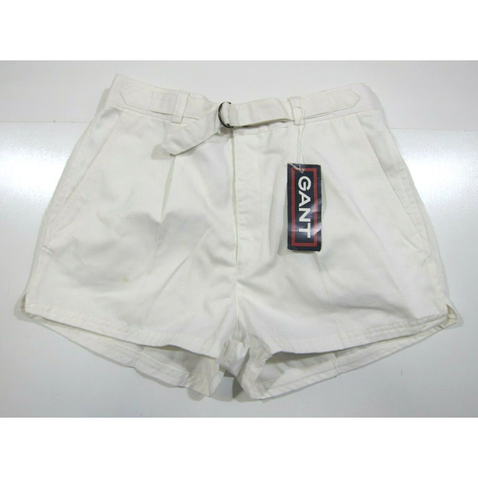 Gant NWT GANT Cotton Stretch White Pleated High Rise Waist Pocket Shorts Women Small Size 28" / US 6 / IT 42 - 5 Thumbnail