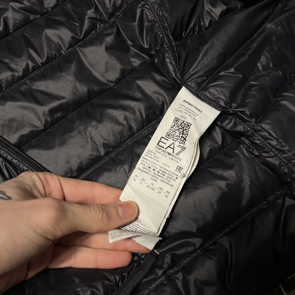 Emporio Armani Micro Down Jacket Emporio Armani Luxury Streatwear Drill Size US L / EU 52-54 / 3 - 7 Thumbnail
