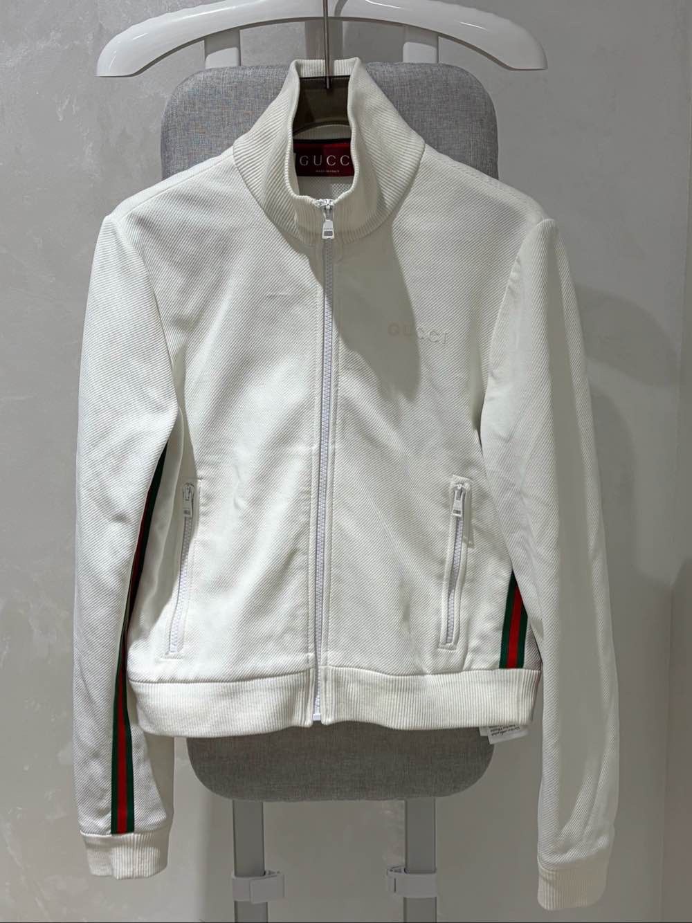 Gucci Gucci Lido Web Stripe Zip-Up Jacket Size S Size S / US 4 / IT 40 - 1 Thumbnail