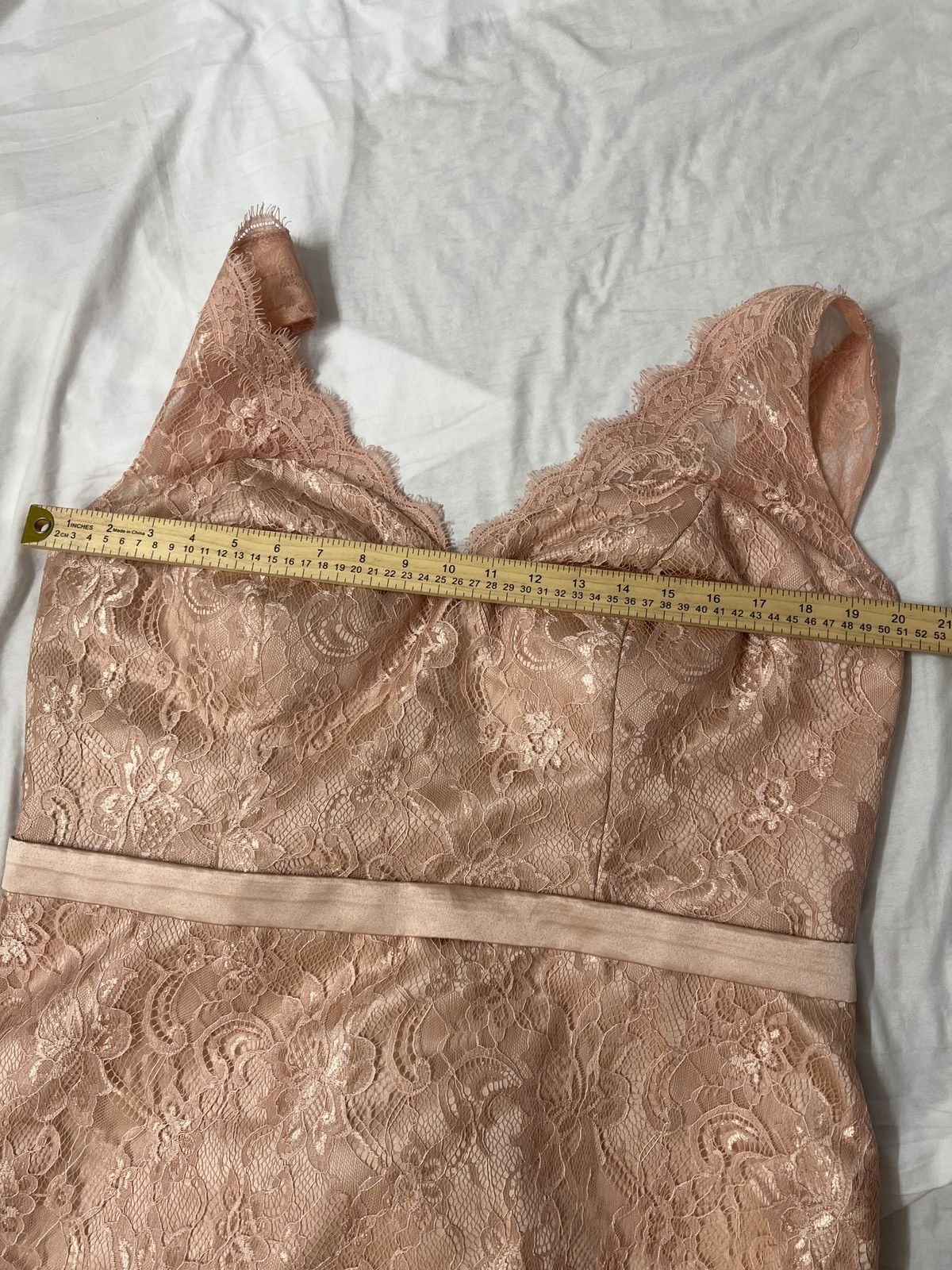 Other Hebeos pink blush Lace V-Neck prom Dress Size XL / US 12-14 / IT 48-50 - 9 Thumbnail