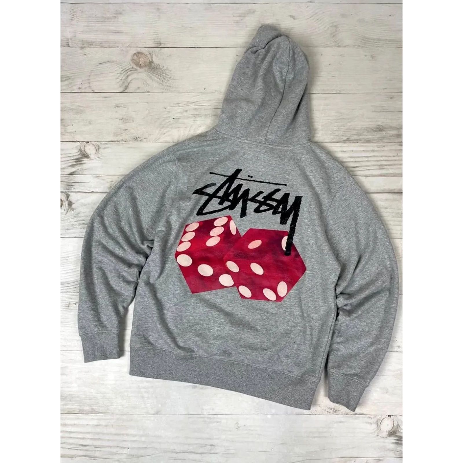 Logo 7 VINTAGE Stussy Hoodie Gray S Men Skateboarding Big Logo Dice Size US S / EU 44-46 / 1 - 2 Thumbnail