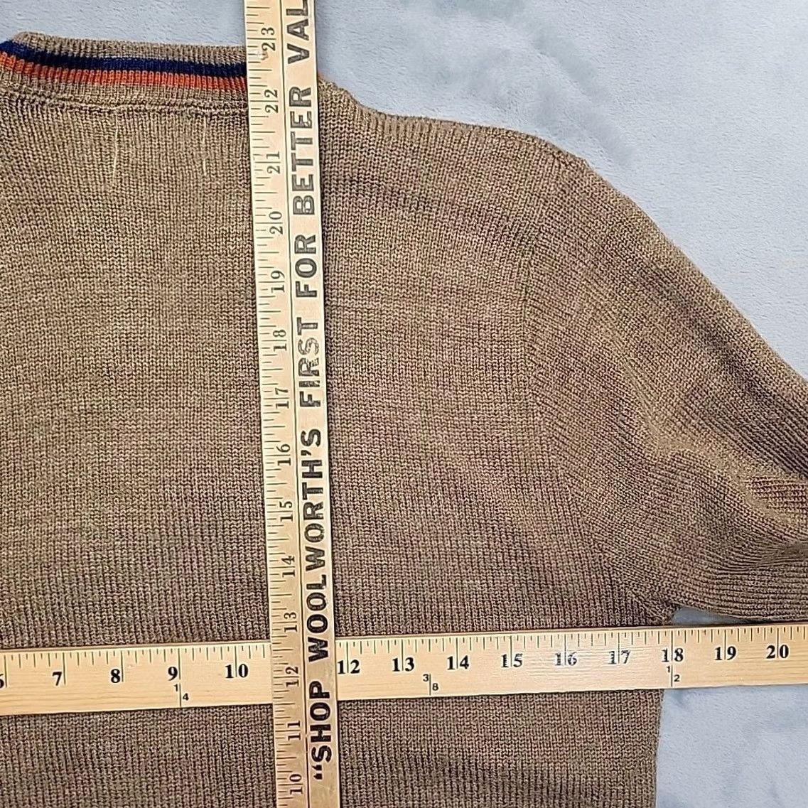 Vintage VTG Orlon Axrylic Sweater Womens S Brown Orange Blue Trim Button Cardigan READ Womens S Brown Orange Blue Trim Button Cardigan Size S / US 4 / IT 40 - 7 Thumbnail