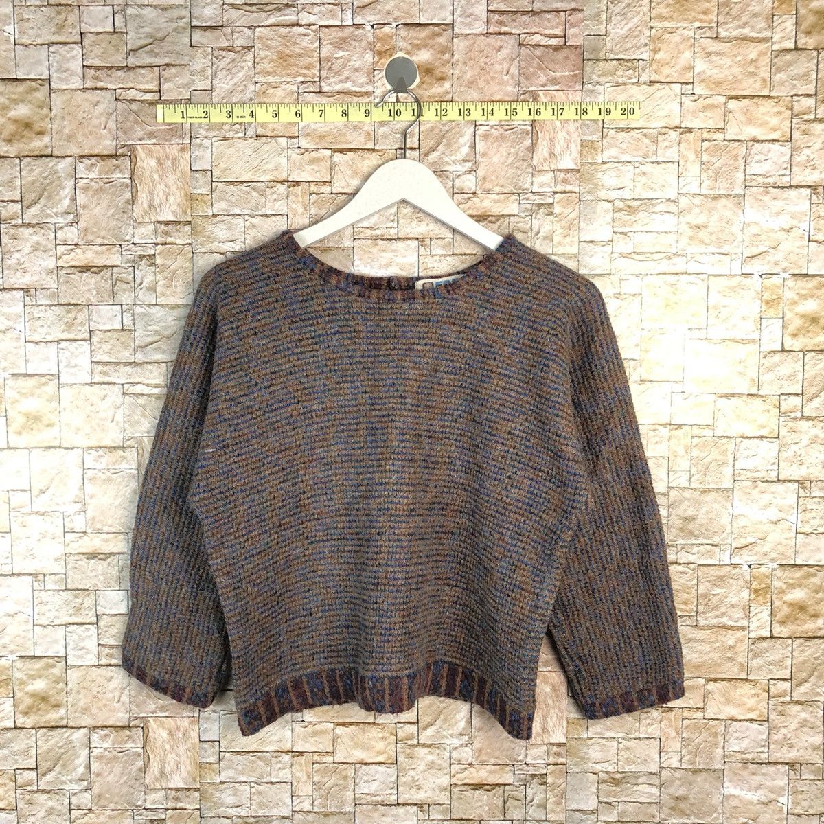 Homespun Knitwear × Japanese Brand × Vintage FDN Brown rainbow vintage Knitwear #A859 Size S / US 4 / IT 40 - 1 Thumbnail
