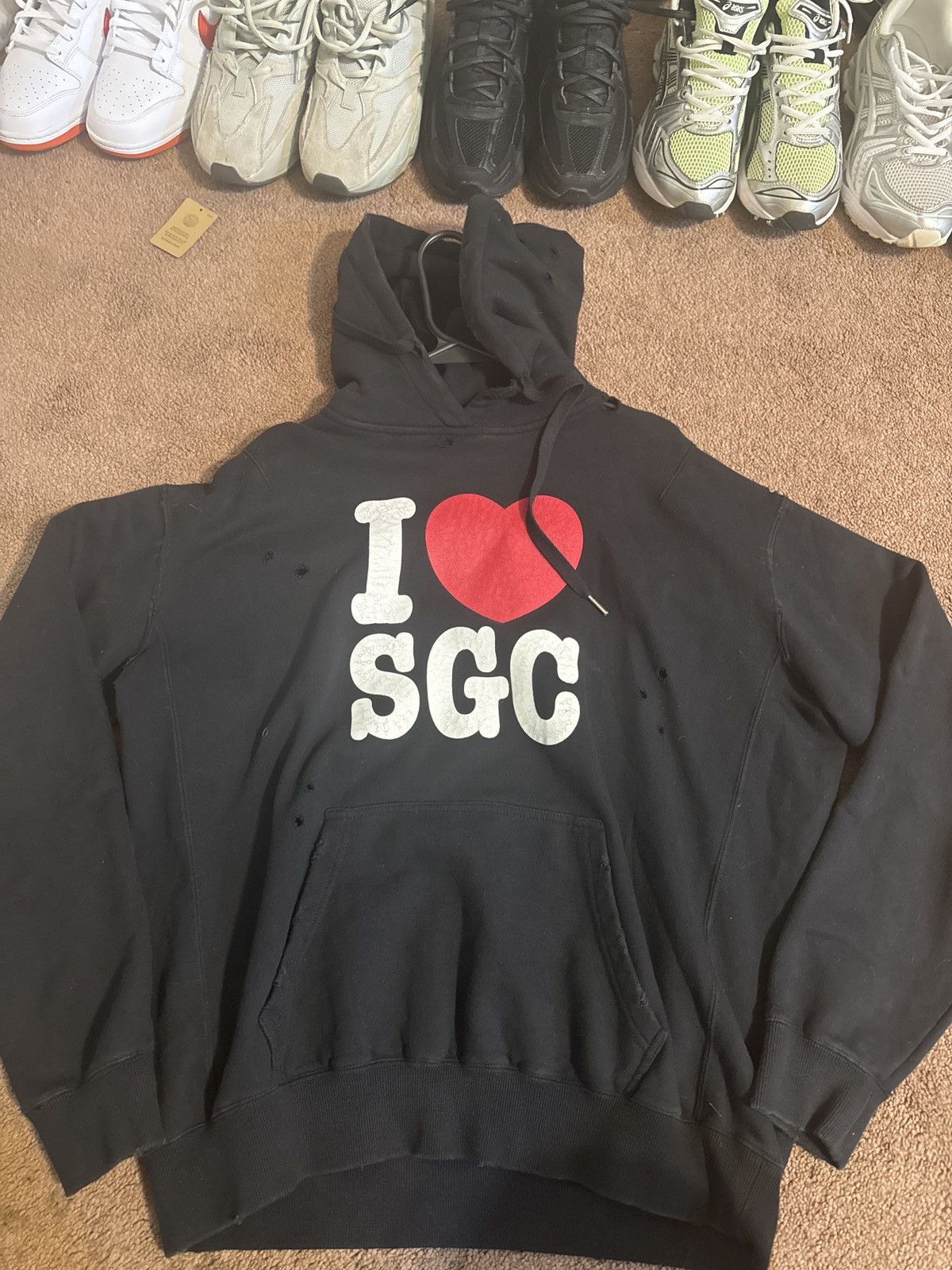 image of Stolen Girlfriends Club I Love Sgc “ Stolen Girlfriend Club” Hoodie in Black, Men's (Size Small)