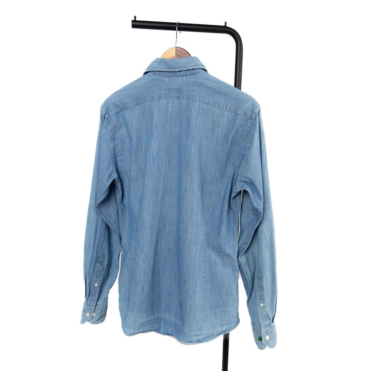 Eton Eton Mens Denim Shirt Blue Chambray Button Up TRETTO Logo Size US M / EU 48-50 / 2 - 2 Thumbnail