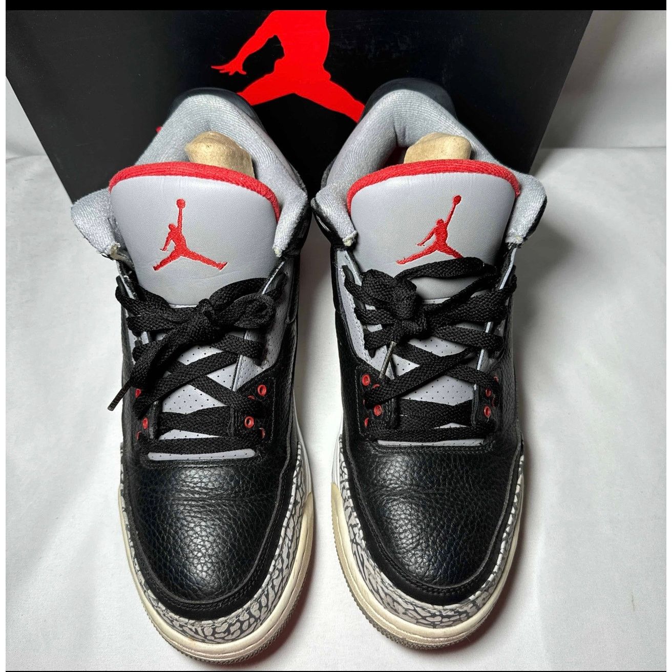 Jordan Brand × Nike Size 12 Air Jordan 3 Retro OG Black Cement 2018 Men's Shoes Size US 12 / EU 45 - 4 Thumbnail
