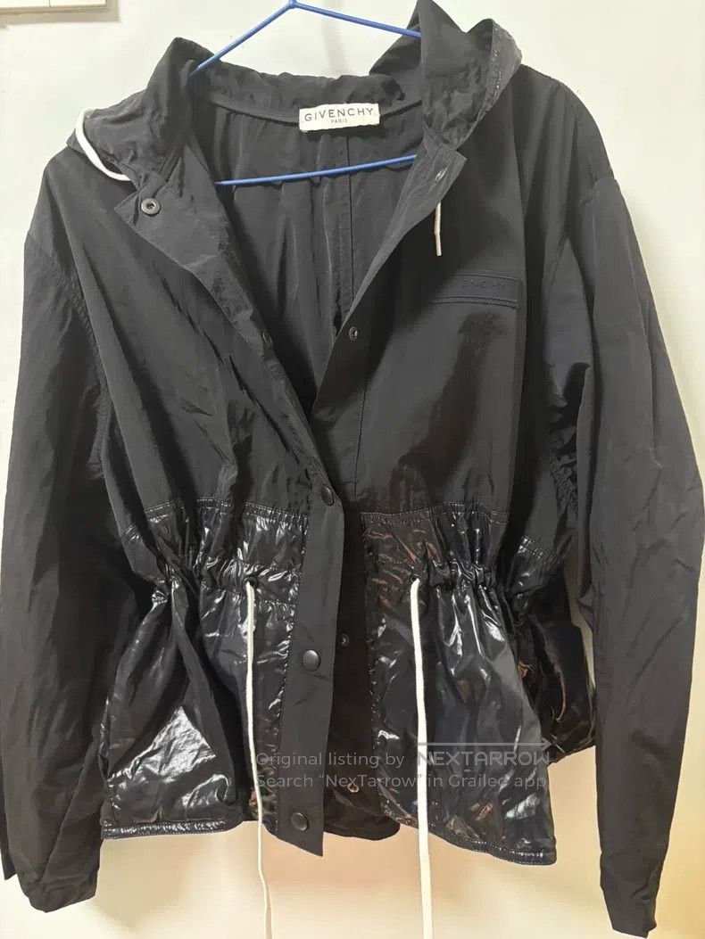 Givenchy Givenchy Black drawstring glossy nylon mixed windbreaker Size US L / EU 52-54 / 3 - 9 Thumbnail