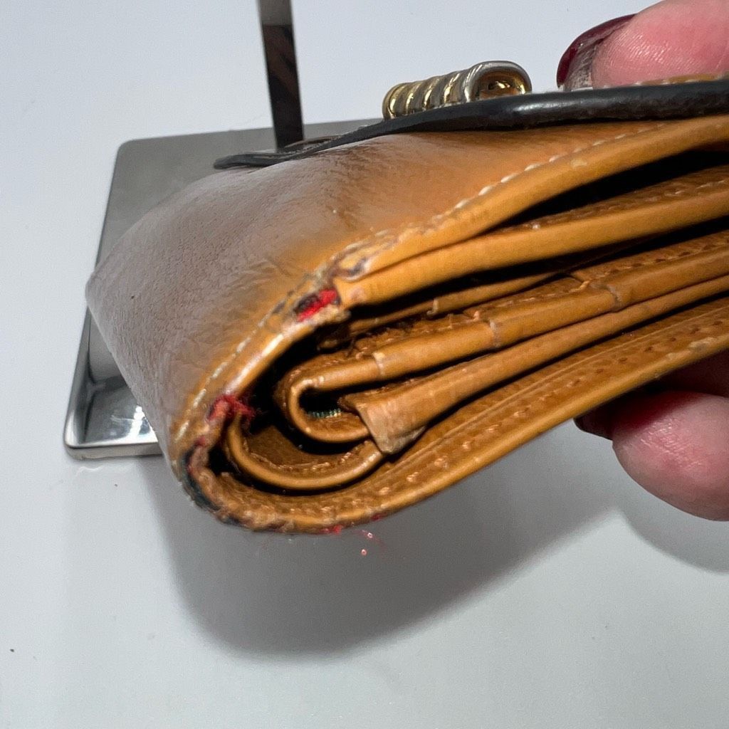Loewe Loewe Velazquez Leather Folded Wallet Double-sided Brown Tan Size ONE SIZE - 4 Thumbnail
