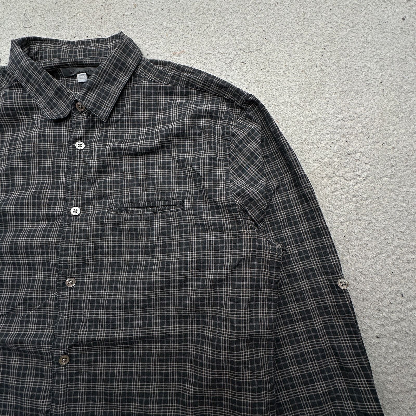 John Varvatos John Varvatos Plaid Long Rolled Sleeve Button Up Shirt L Size US L / EU 52-54 / 3 - 8 Thumbnail