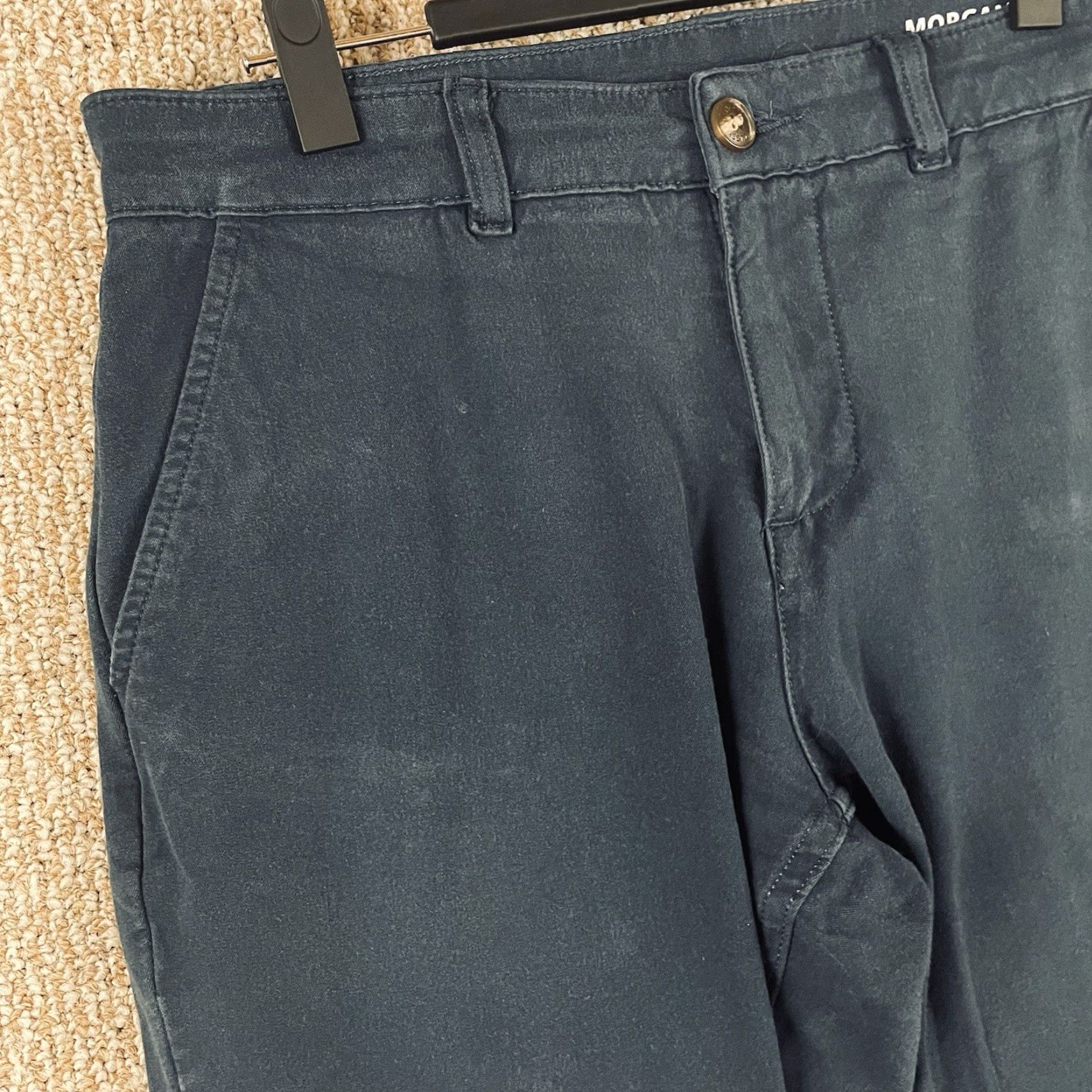 Vintage Mugsy Jeans Men 33x32 Blue Morgans Stretch Chino Preppy E187 Straight Comfort Size US 33 - 5 Thumbnail
