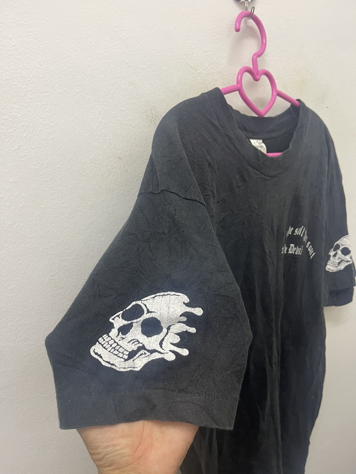 Vintage Rare Vintage THE DEVIL Does She Sell Soul Skull Flame Tee Size US M / EU 48-50 / 2 - 4 Thumbnail