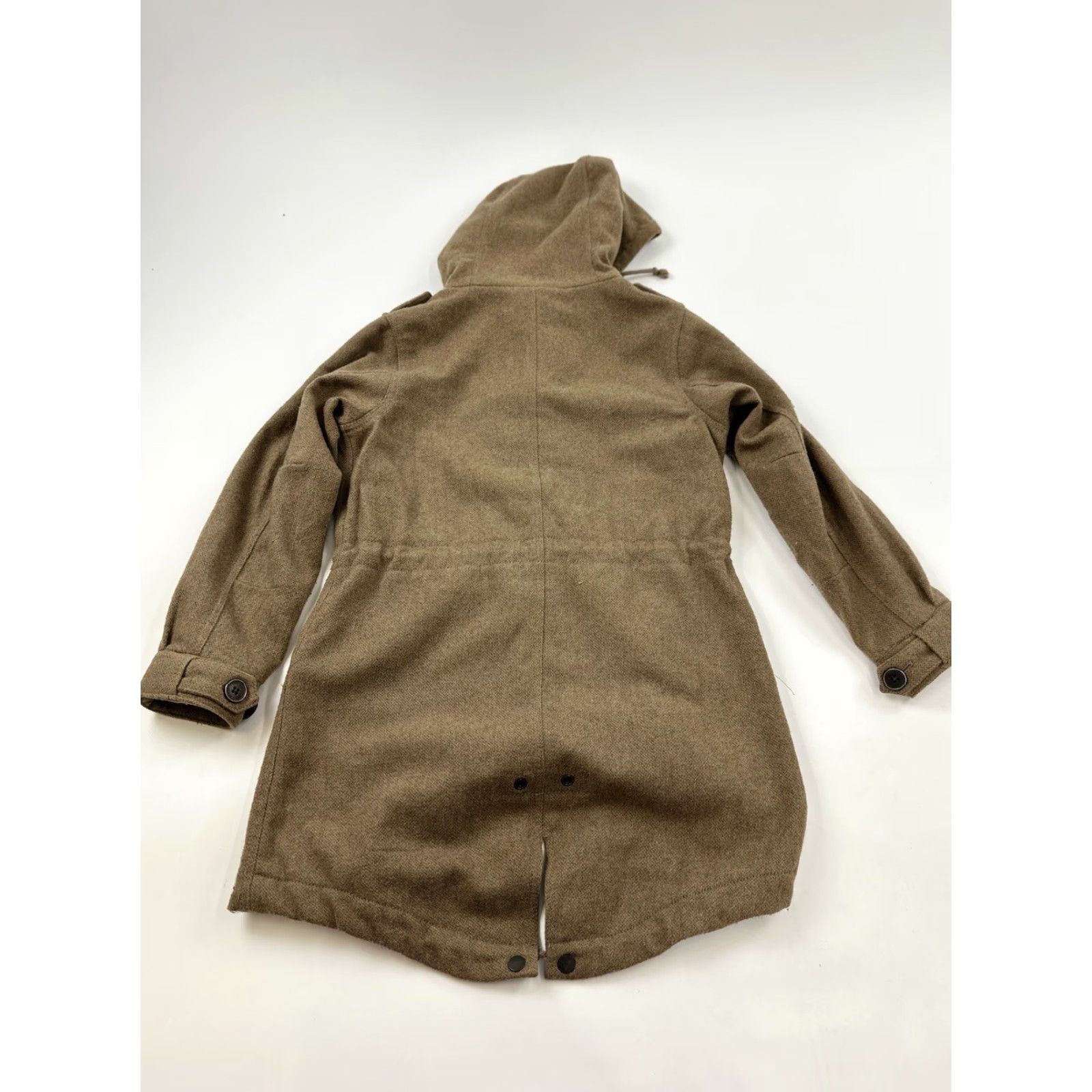 Eddie Bauer Eddie Bauer Jacket Womens XS Brown Wool Blend Parka Long Coat Lined Fur Polyester Button Zip Travel Casual Dirt? (note: remove question) Size XS / US 0-2 / IT 36-38 - 2 Thumbnail