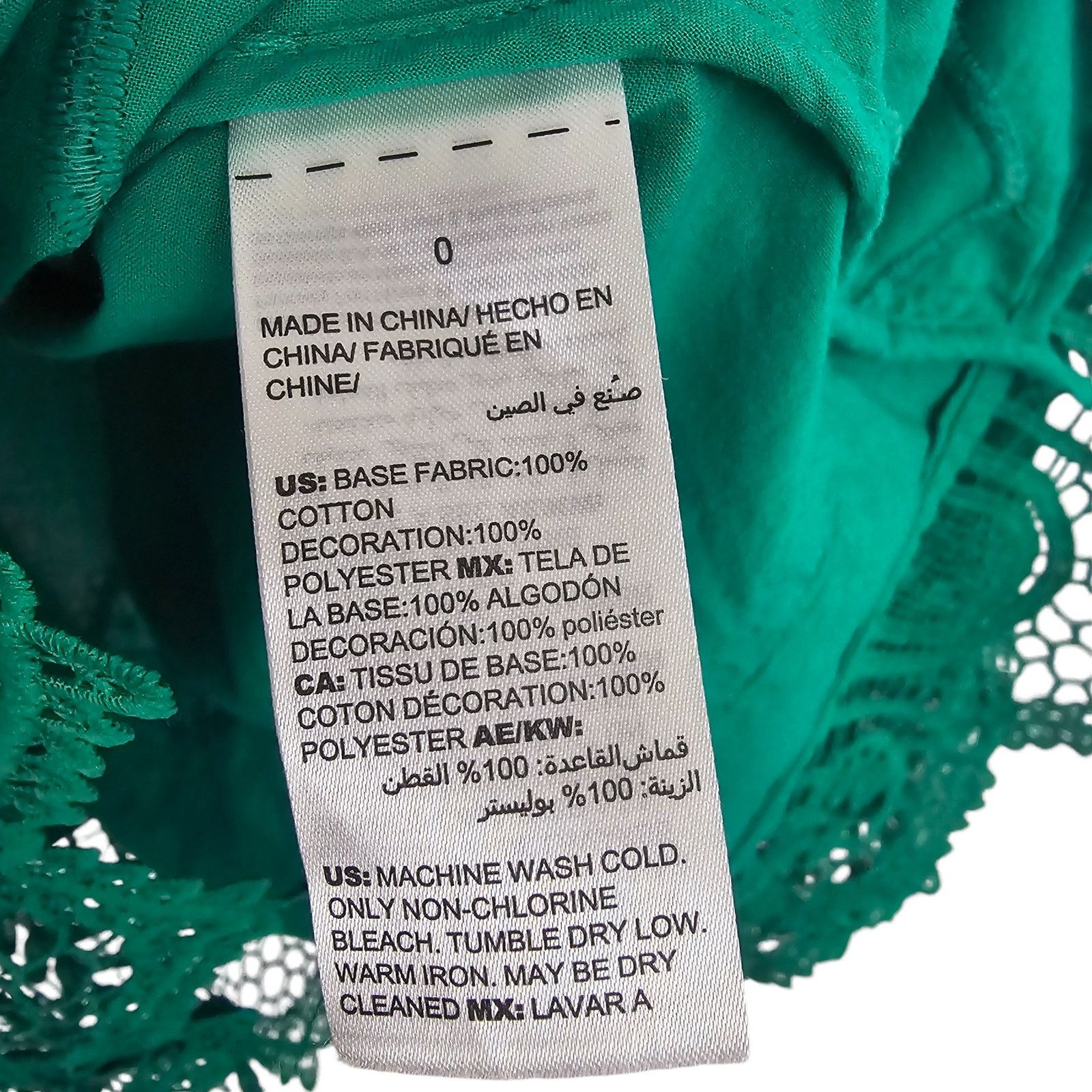 Chicos Chicos Womens Kelly Green Embroidered Tunic 0 Small Coastal Size S / US 4 / IT 40 - 7 Thumbnail