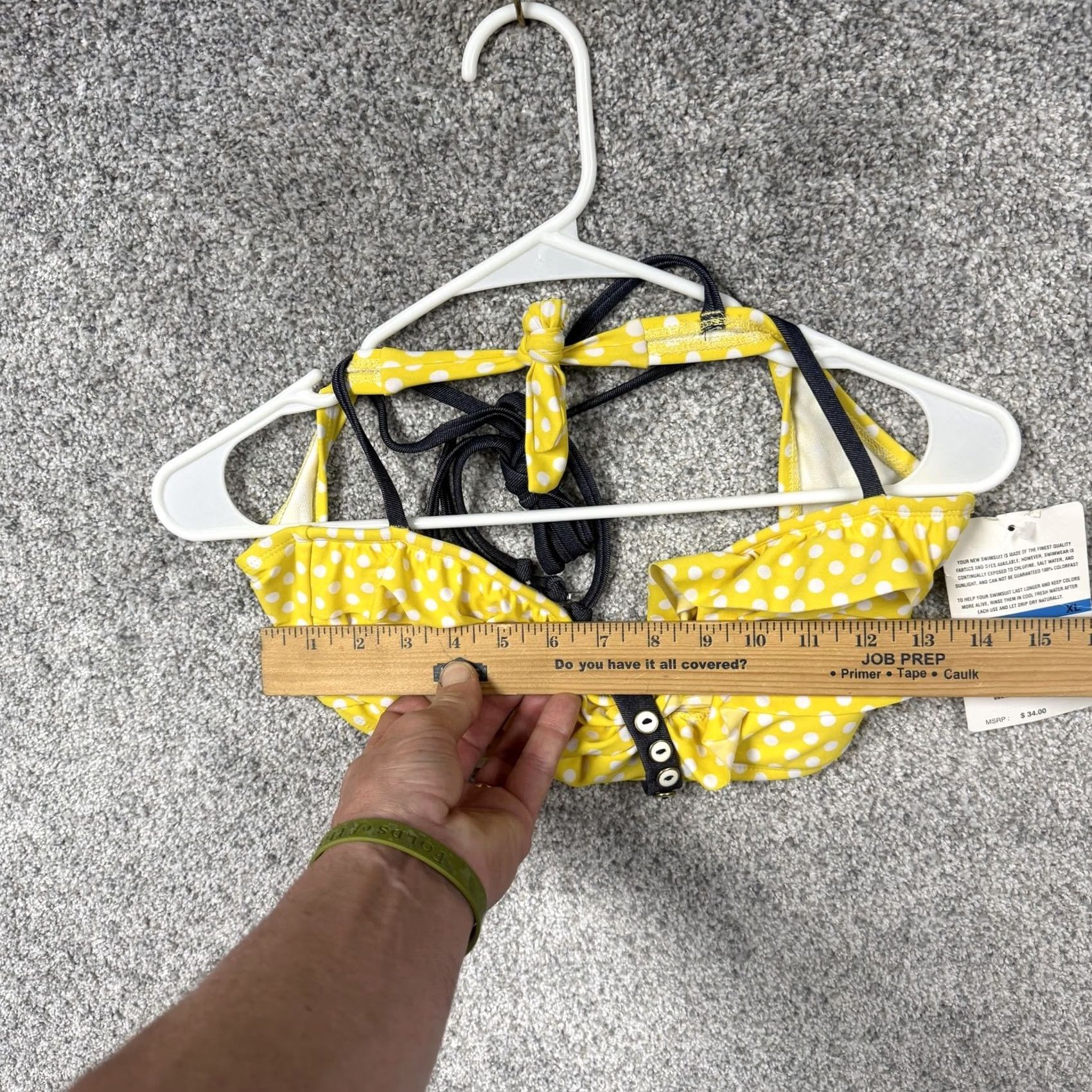 Vintage Hobie Bikini Top XL Polka Dot Bandeau Retro Rockabilly Coquette Indie Sleaze Size XL / US 12-14 / IT 48-50 - 5 Thumbnail