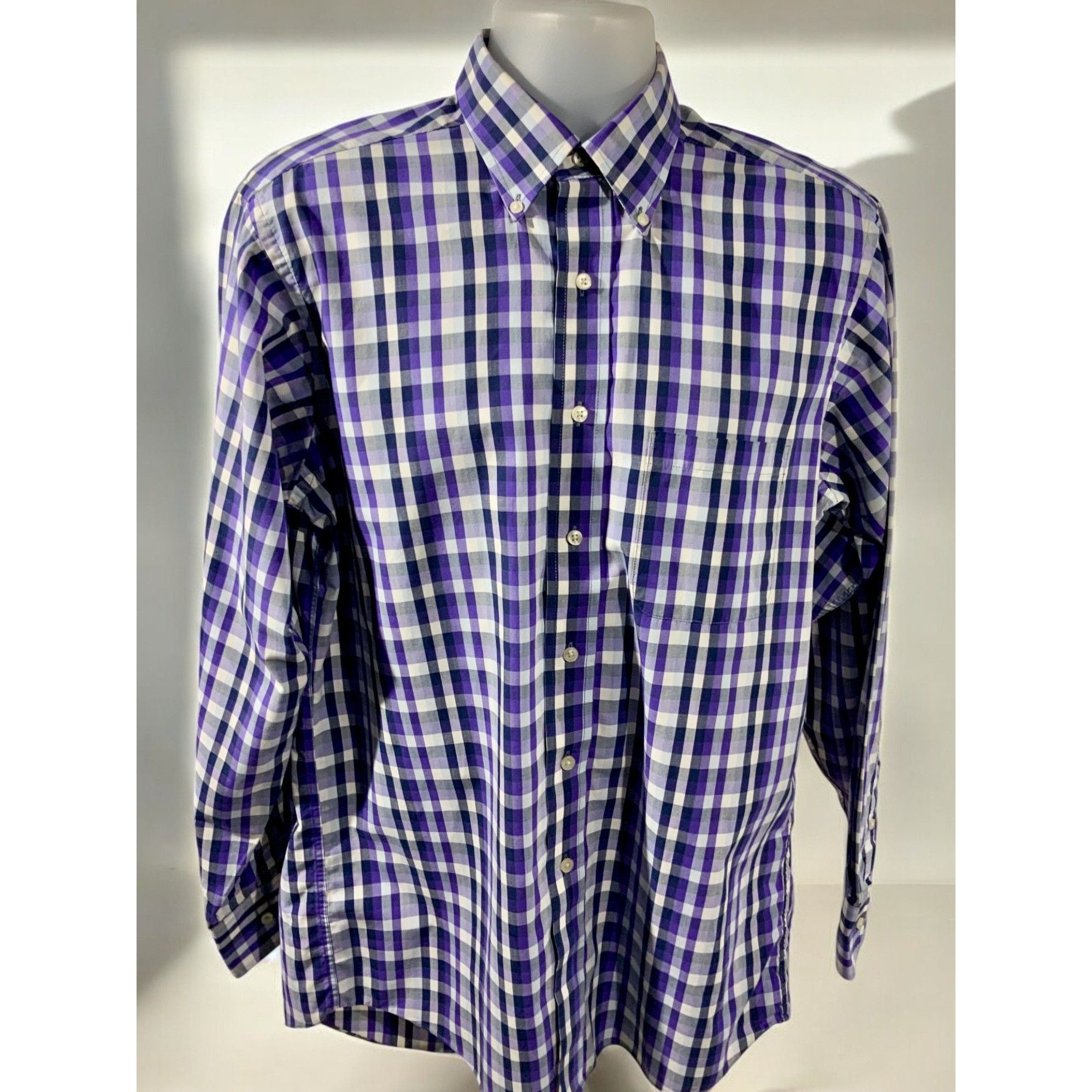 Chaps Ralph Lauren Ralph Lauren Chaps Classic Fit Purple Plaid Shirt Medium Size US M / EU 48-50 / 2 - 8 Thumbnail